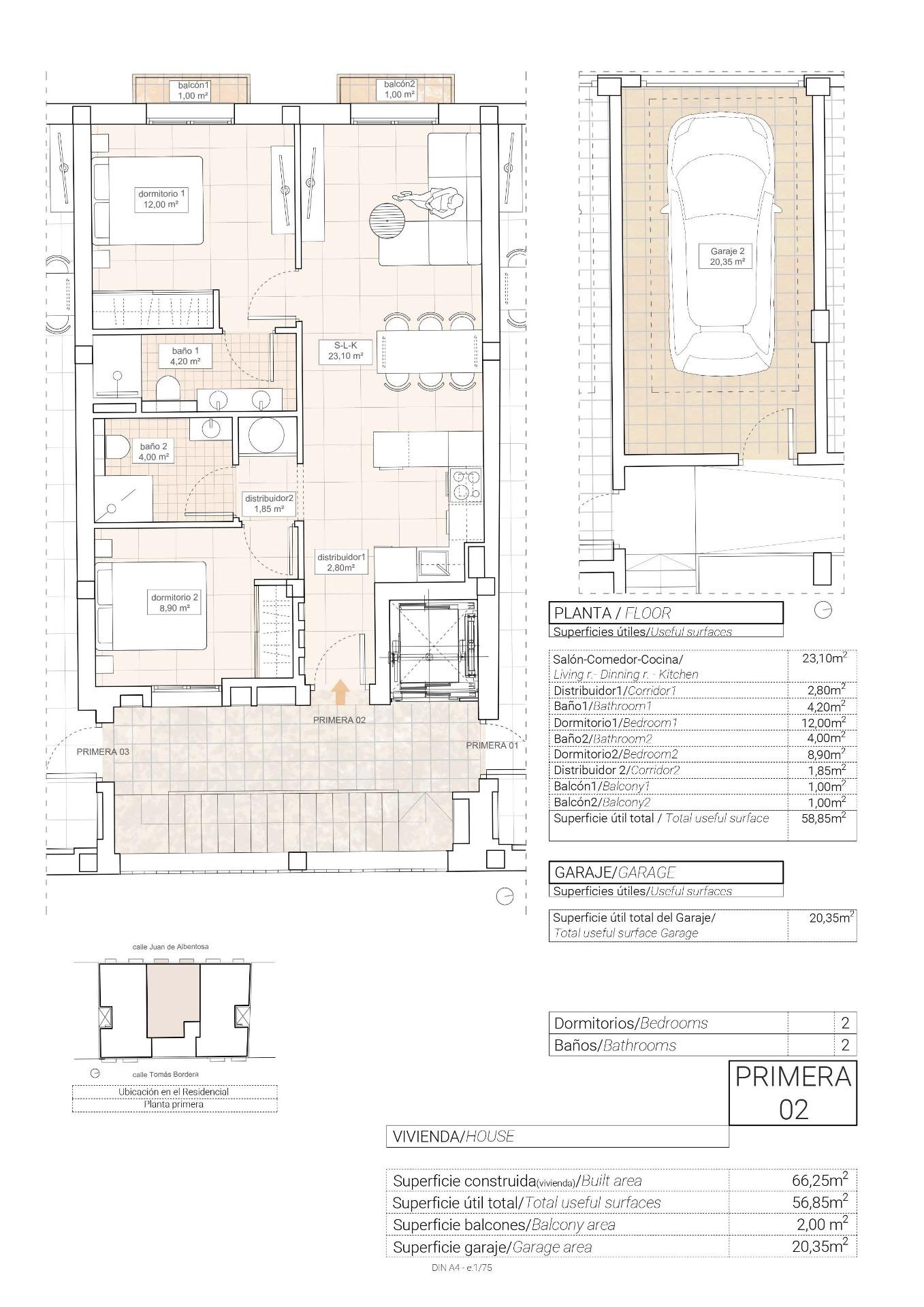 For sale - 2 Bedroom 2 Bathroom Apartment in Hondón de las Nieves - Pueblo  - Alicante