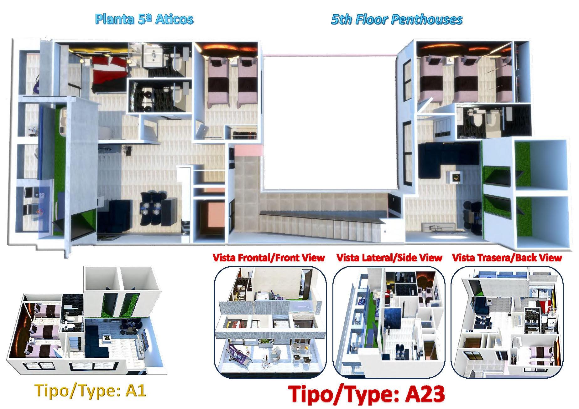 For sale - 1 Bedroom 1 Bathroom Penthouse in Torrevieja - Centro  - Alicante