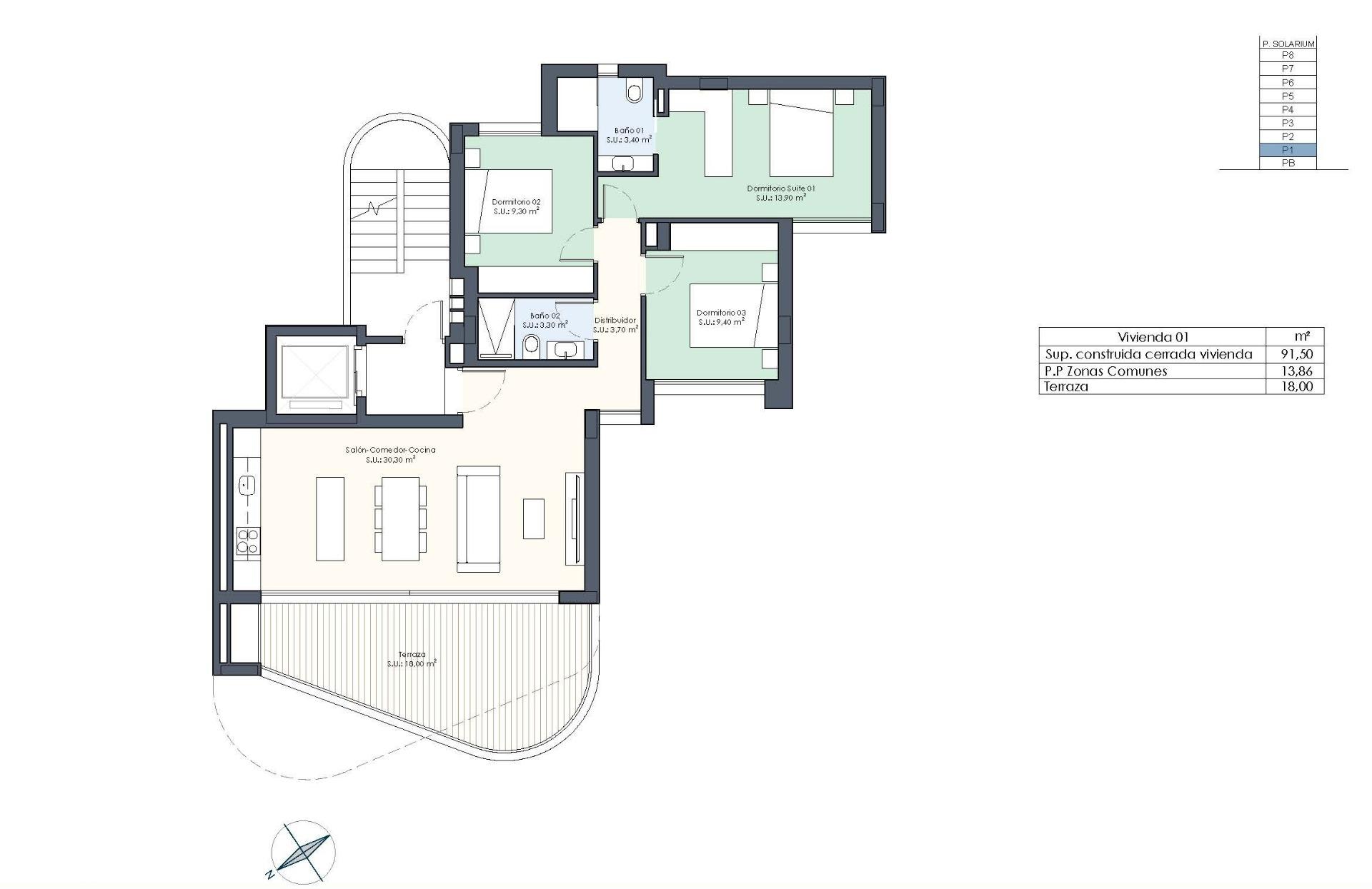 For sale - 3 Bedroom 2 Bathroom Apartment in Guardamar del Segura - Avenida del Puerto  - Alicante