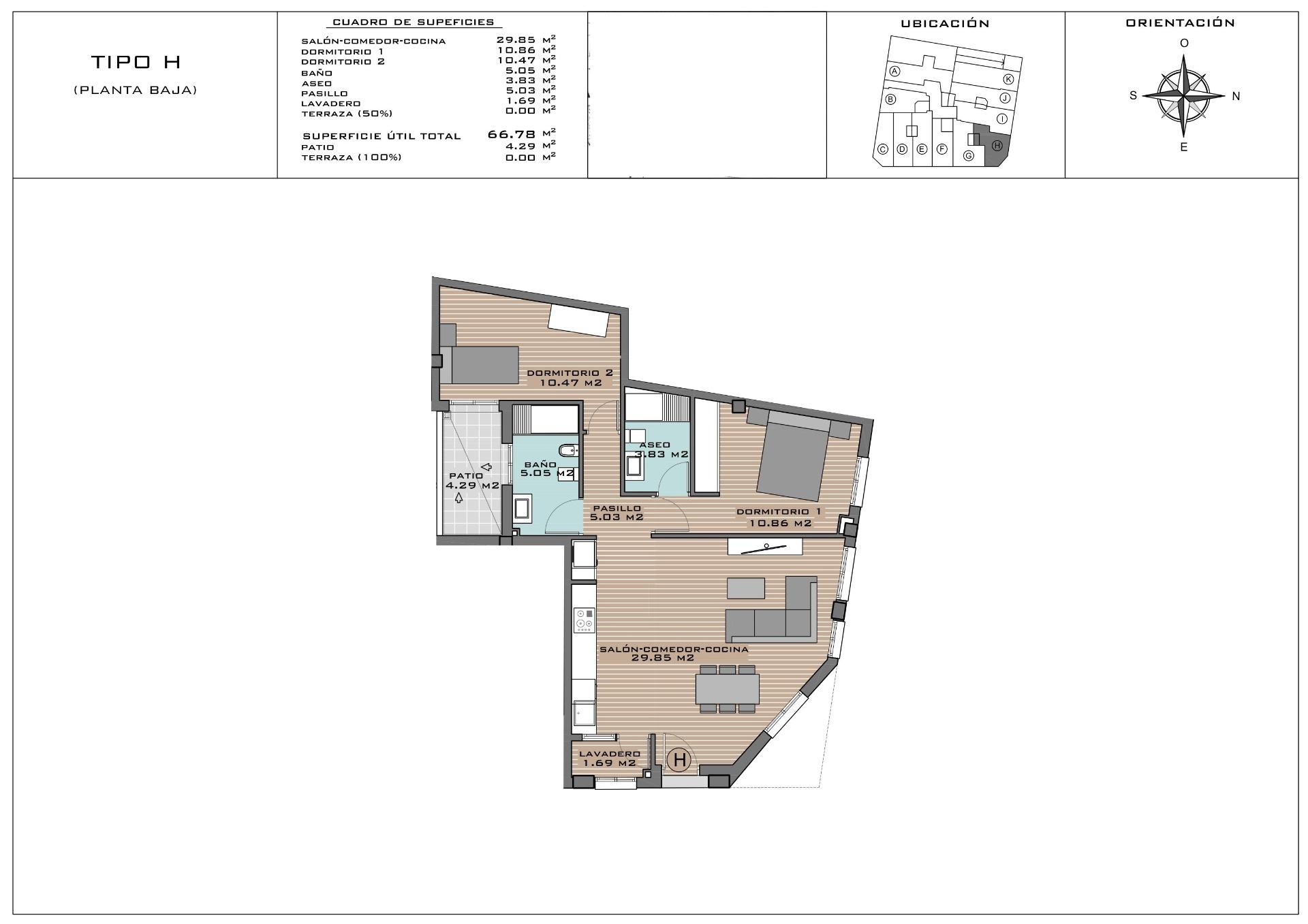 For sale - 2 Bedroom 2 Bathroom Apartment in Algorfa - Pueblo  - Alicante