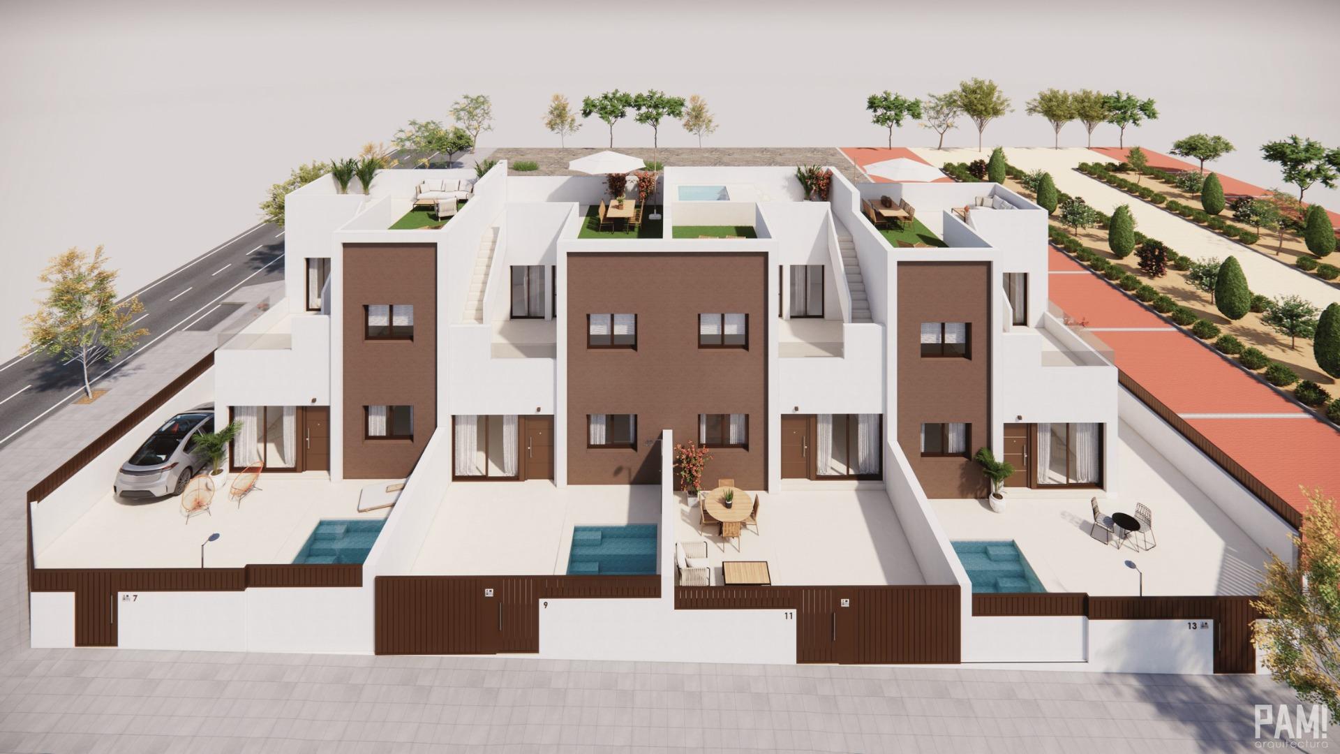 For sale - 3 Bedroom 2 Bathroom Town House in Pilar de La Horadada - Barrio los Segundas  - Alicante