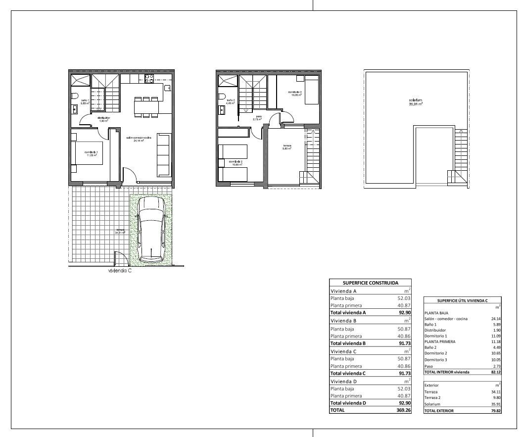 For sale - 3 Bedroom 2 Bathroom Town House in Pilar de La Horadada - Barrio los Segundas  - Alicante