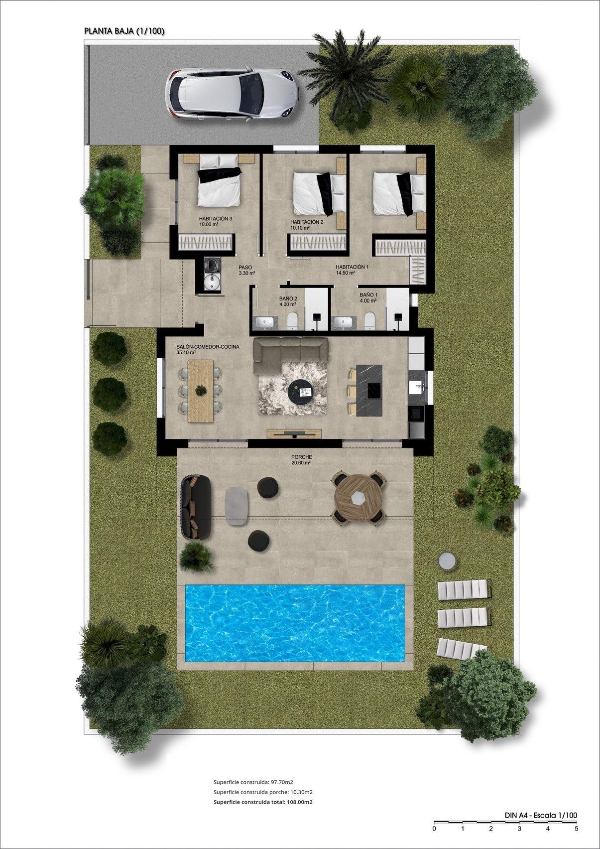 For sale - 3 Bedroom 2 Bathroom Villa in Hondón de las Nieves - Urbaniz La Montañosa  - Alicante