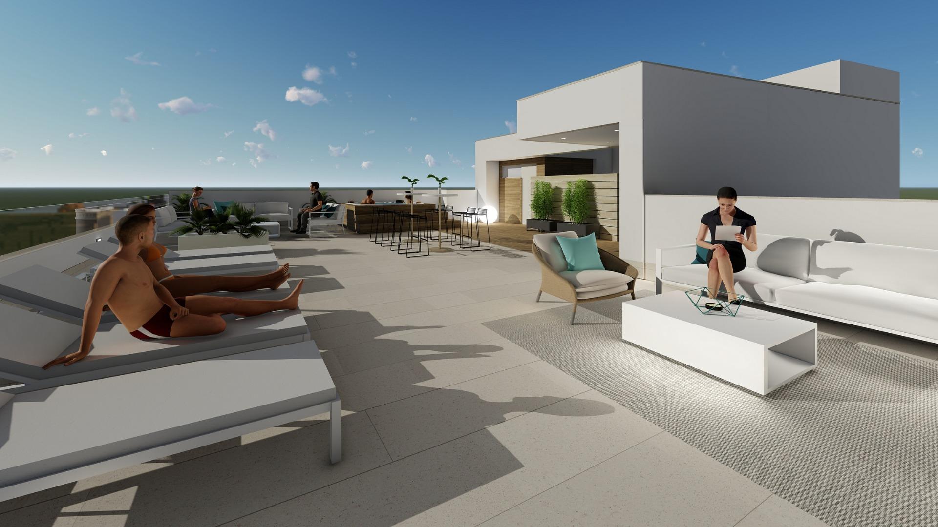 For sale - 3 Bedroom 3 Bathroom Penthouse in Torrevieja - Playa Del Cura  - Alicante