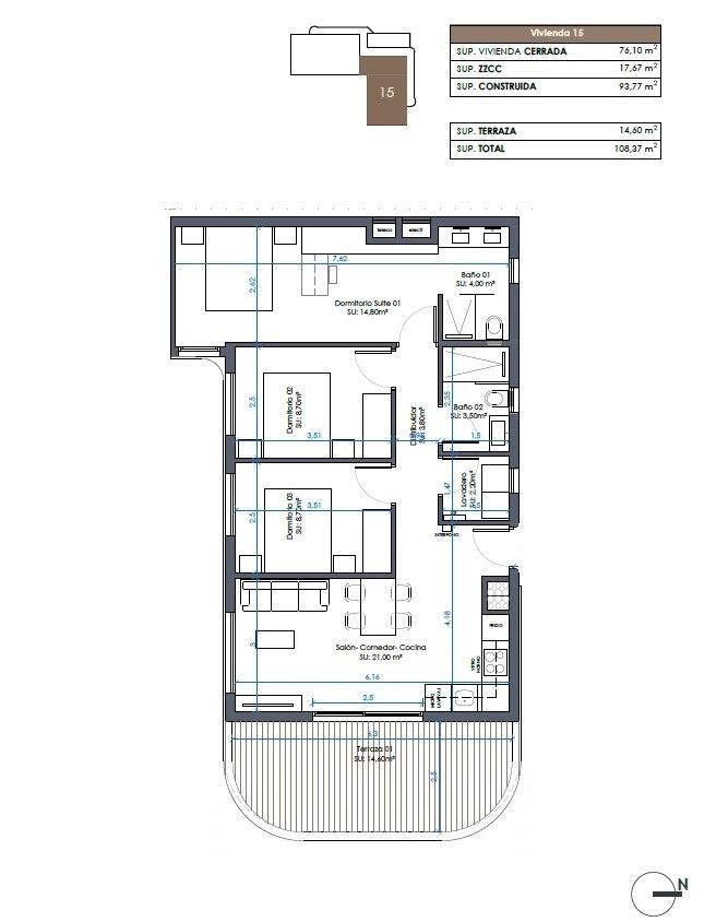 For sale - 3 Bedroom 2 Bathroom Apartment in Guardamar del Segura - Camino del Puerto  - Alicante