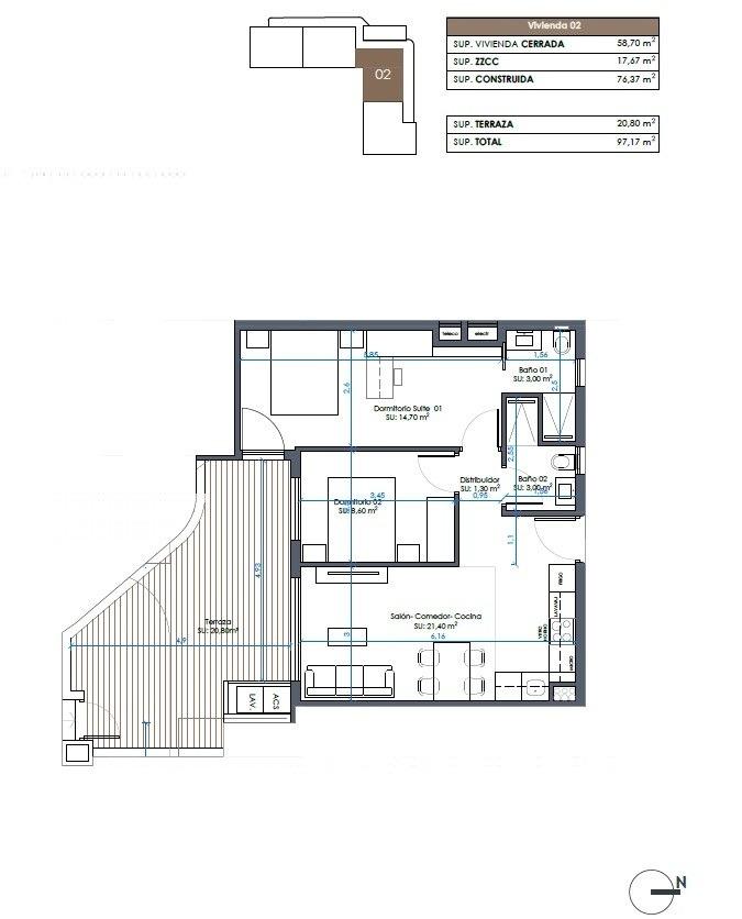 For sale - 2 Bedroom 2 Bathroom Apartment in Guardamar del Segura - Camino del Puerto  - Alicante