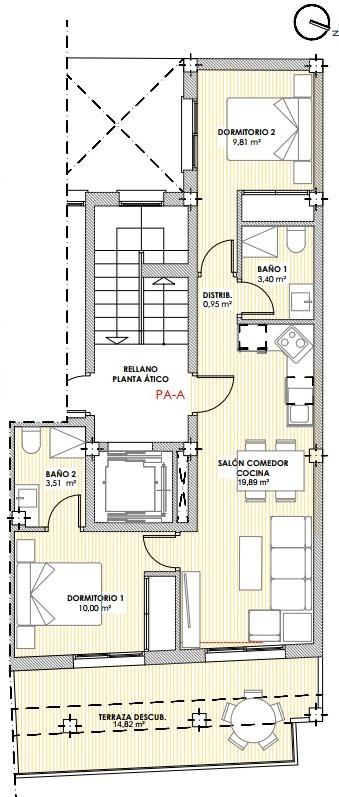For sale - 2 Bedroom 2 Bathroom Penthouse in Torrevieja - Centro  - Alicante