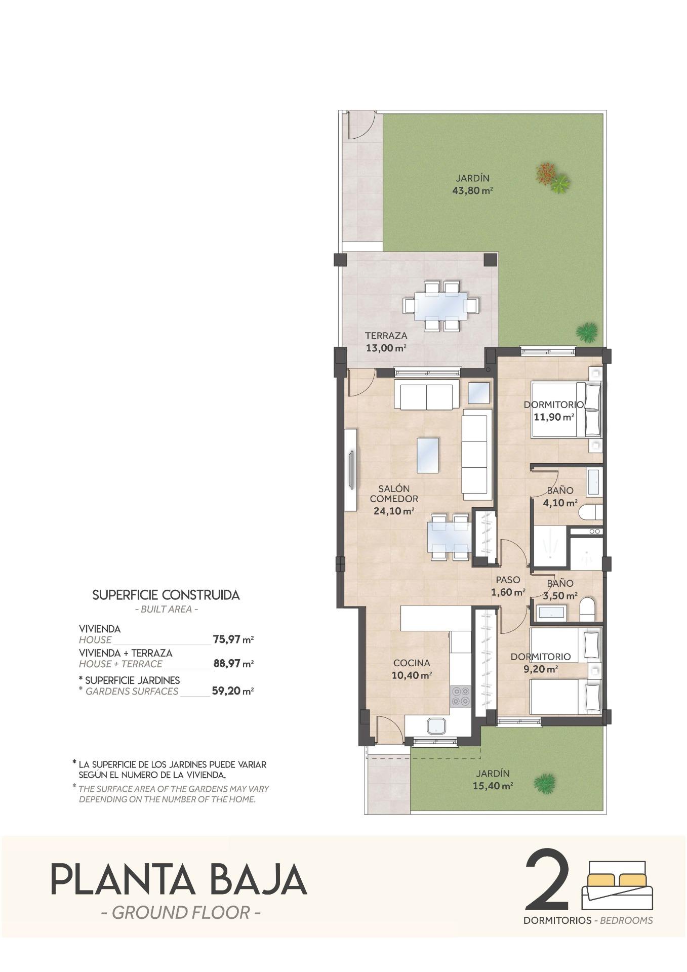 For sale - 2 Bedroom 2 Bathroom Bungalow in San Miguel de Salinas - La Cañada  - Alicante