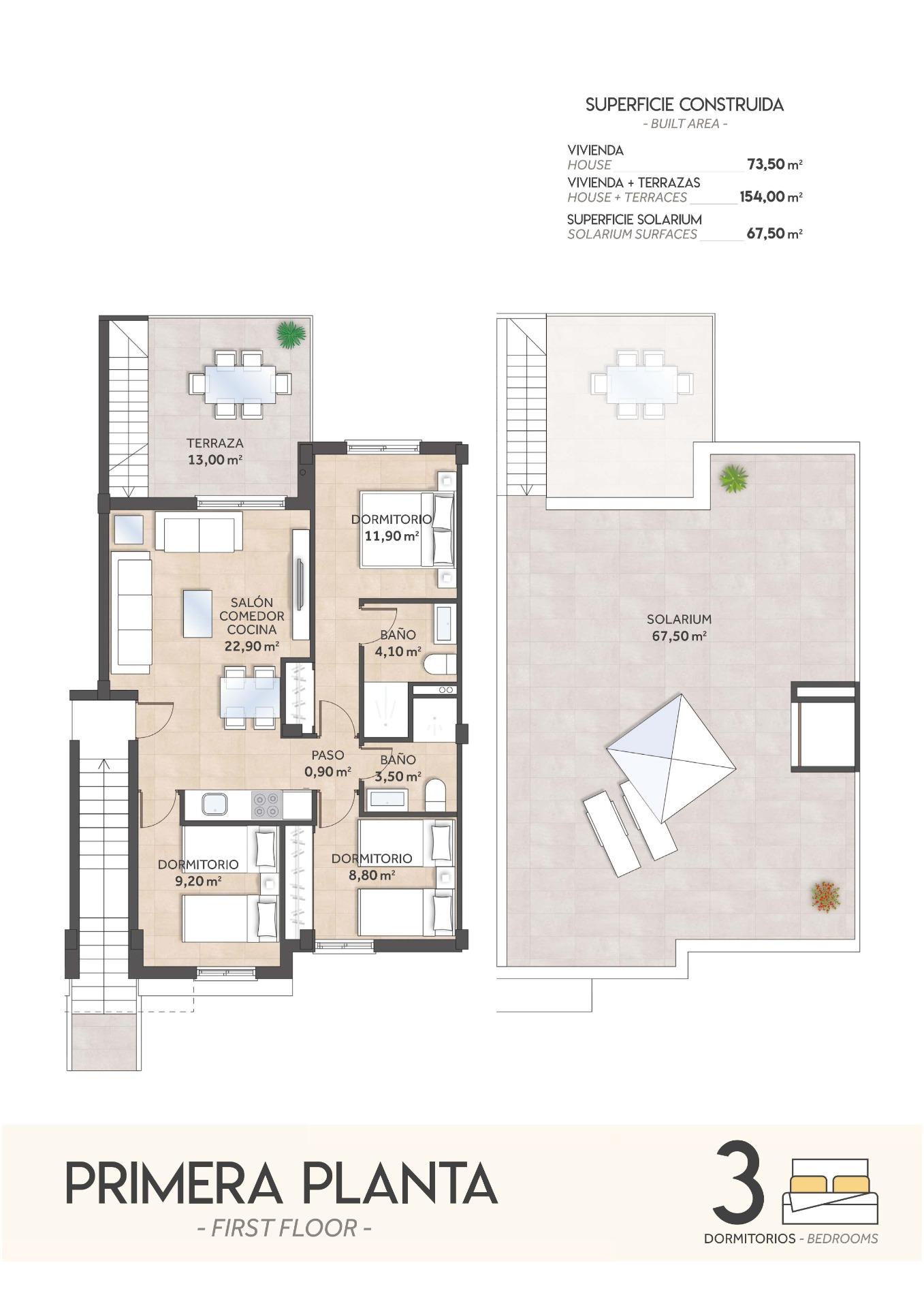 For sale - 3 Bedroom 2 Bathroom Bungalow in San Miguel de Salinas - La Cañada  - Alicante