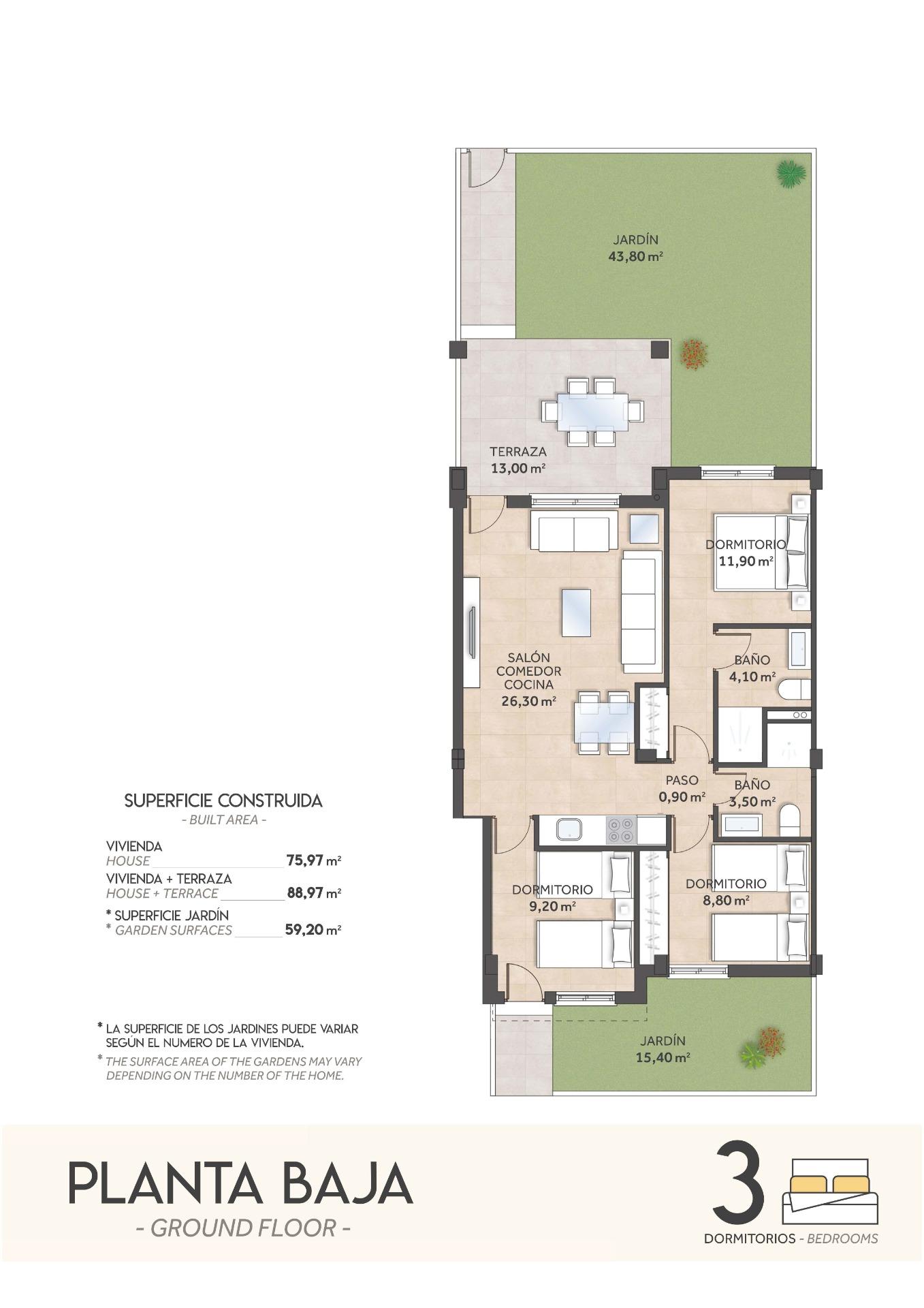 For sale - 3 Bedroom 2 Bathroom Bungalow in San Miguel de Salinas - La Cañada  - Alicante