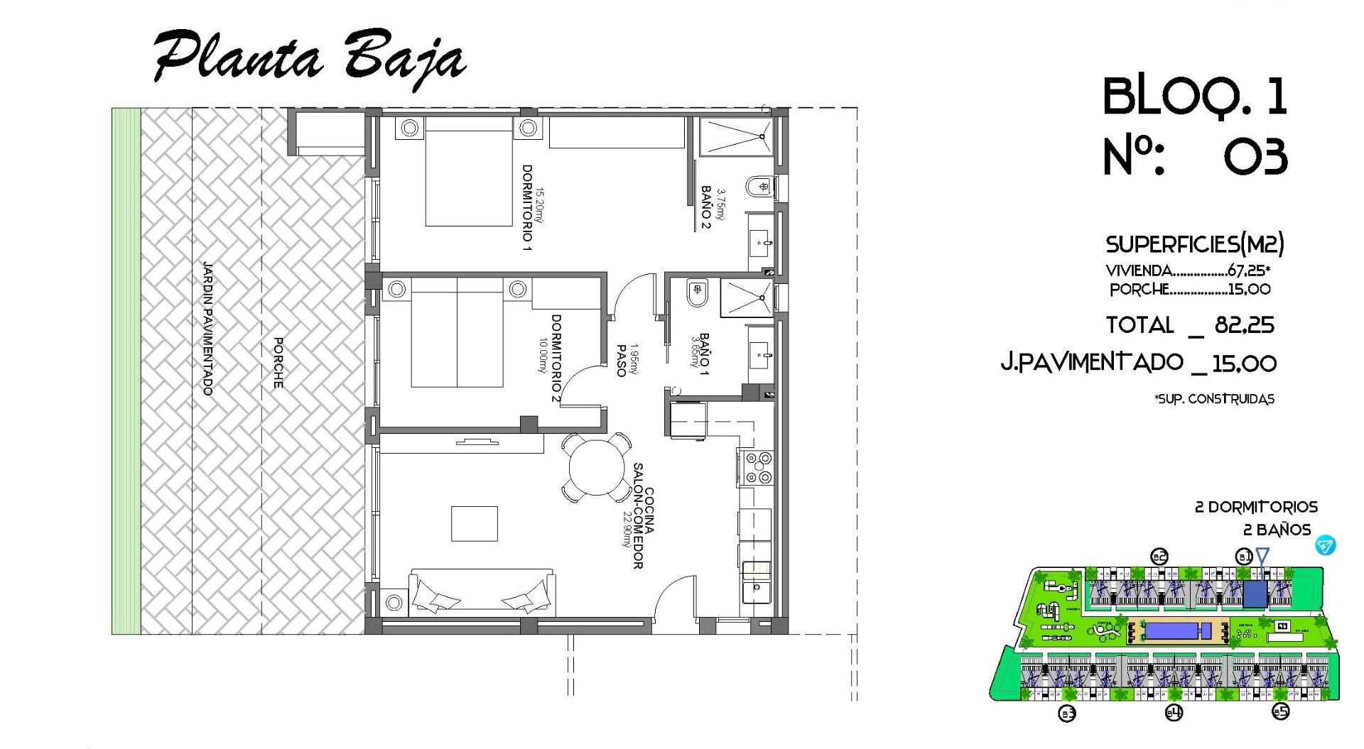 For sale - 2 Bedroom 2 Bathroom Bungalow in Algorfa - La Finca Golf  - Alicante