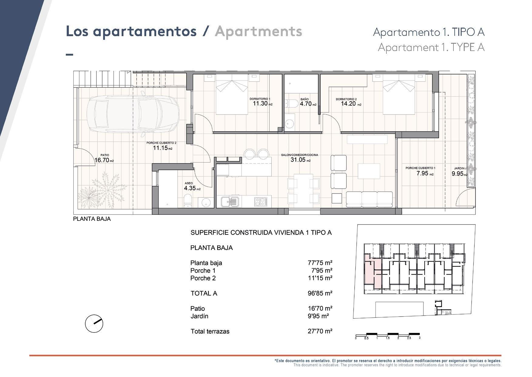 For sale - 2 Bedroom 2 Bathroom Bungalow in Pilar de La Horadada - pueblo  - Alicante