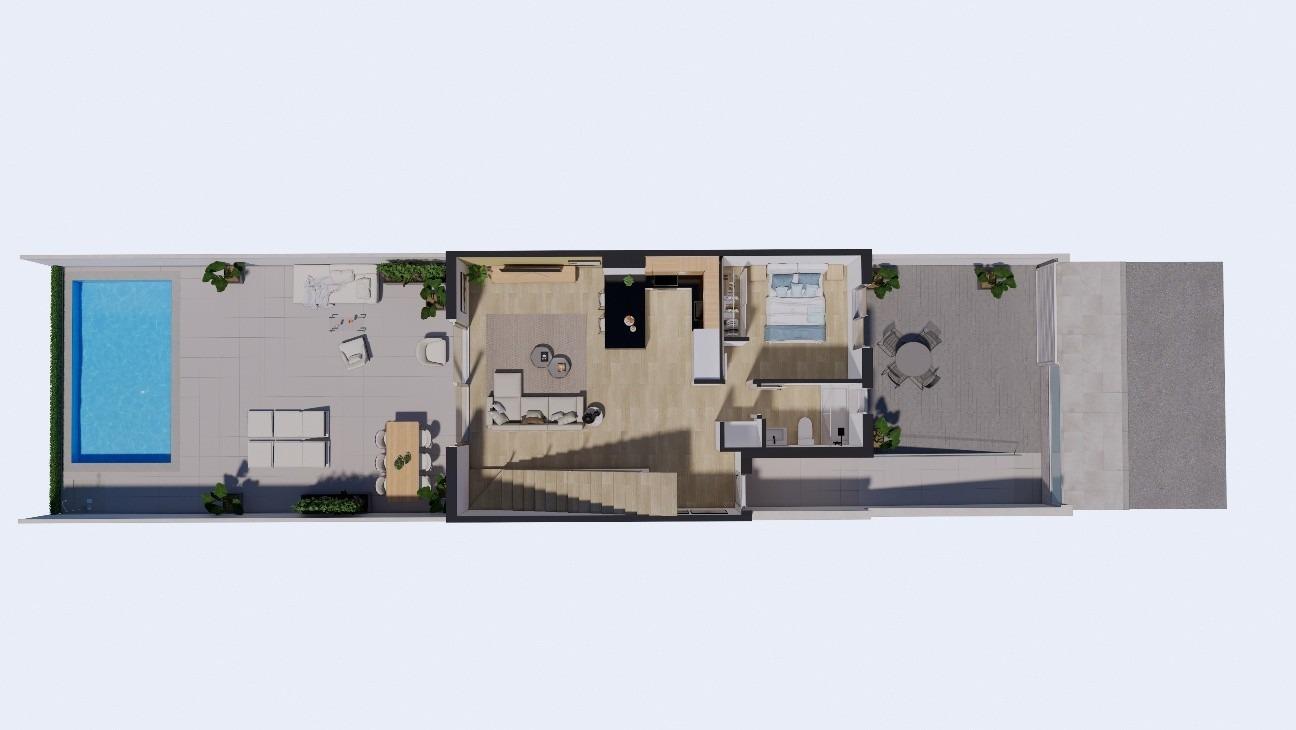 New Build - 3 Bedroom 2 Bathroom Town House in Los Alcazares - Serena Golf  - Murcia