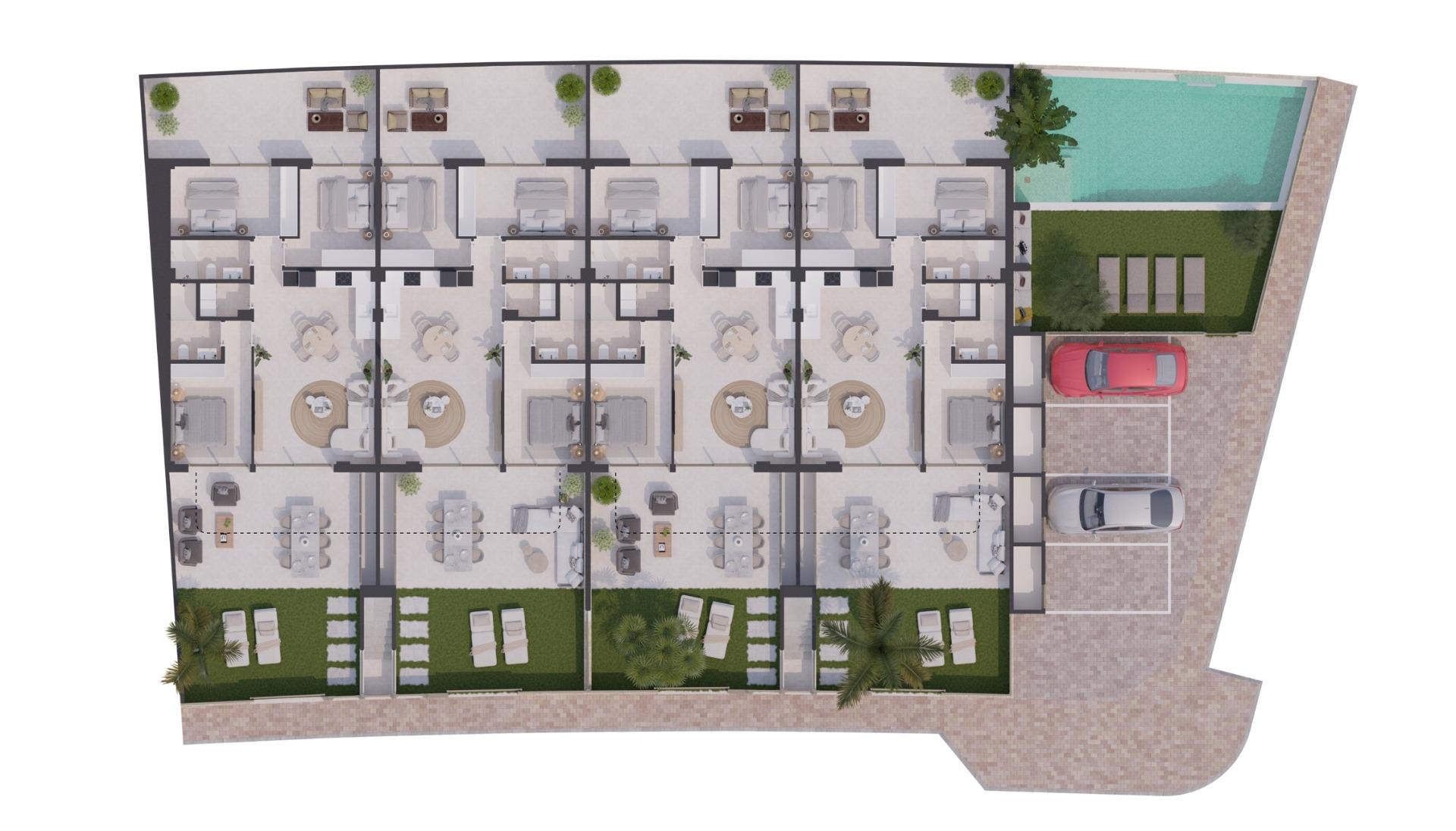 New Build - 3 Bedroom 2 Bathroom Bungalow in San Pedro del Pinatar - Los Cuarteros  - Murcia