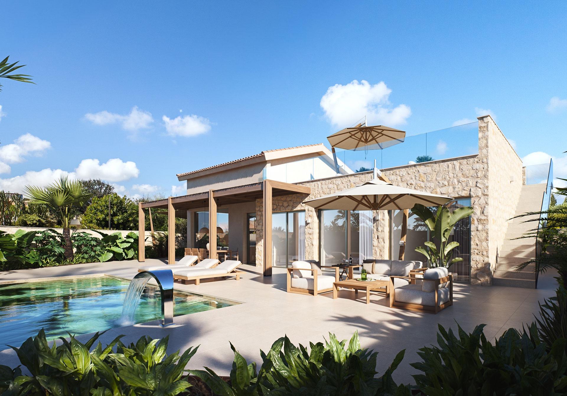 New Build - 3 Bedroom 2 Bathroom Villa in Cabo de Palos - Cala Flores  - Murcia