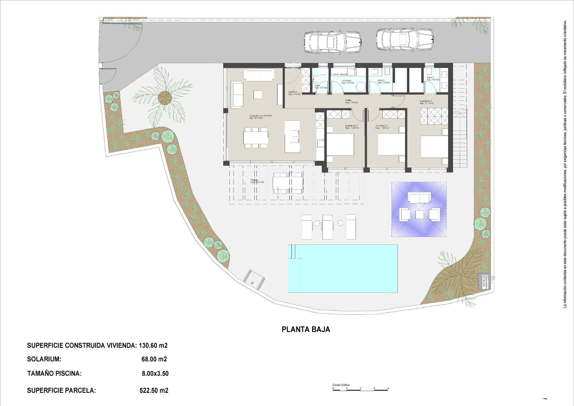 New Build - 3 Bedroom 2 Bathroom Villa in Cabo de Palos - Cala Flores  - Murcia