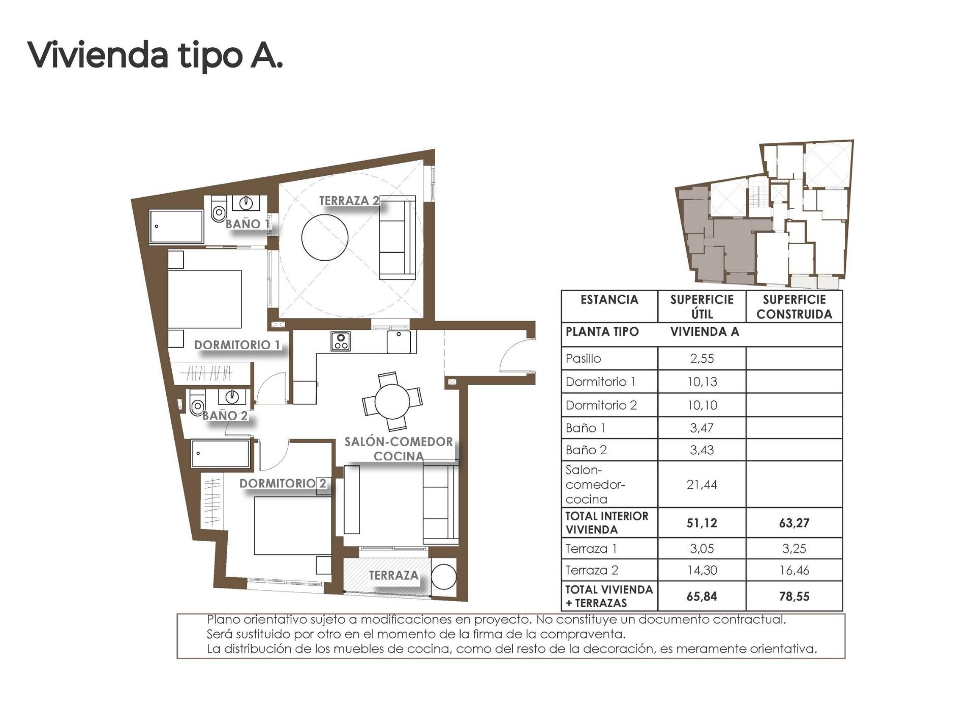 For sale - 2 Bedroom 2 Bathroom Apartment in Torrevieja - Playa de El Cura  - Alicante