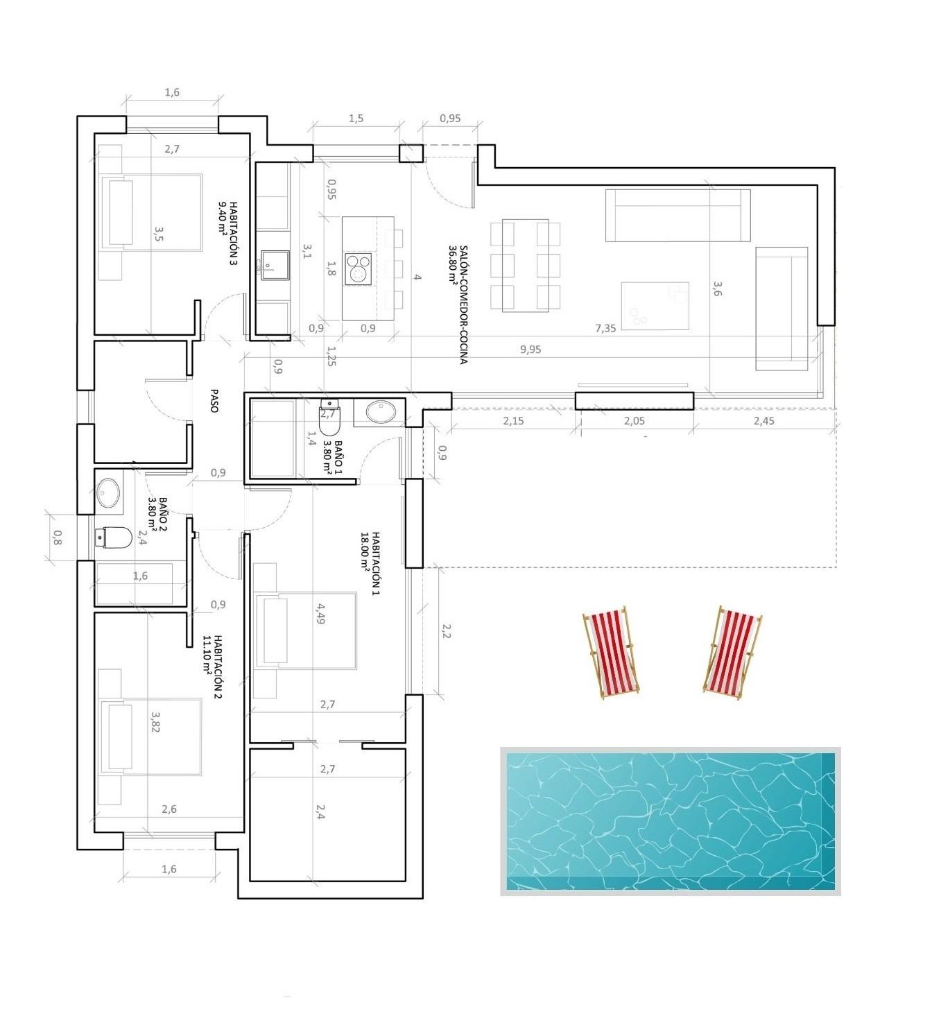 For sale - 3 Bedroom 2 Bathroom Villa in Hondón de las Nieves - Urbaniz La Montañosa  - Alicante