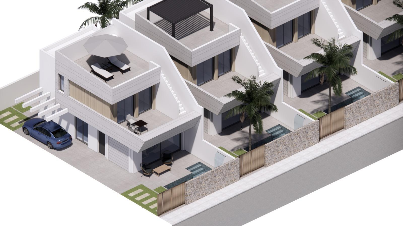 New Build - 3 Bedroom 3 Bathroom Villa in San Javier - Parque de los leones  - Murcia