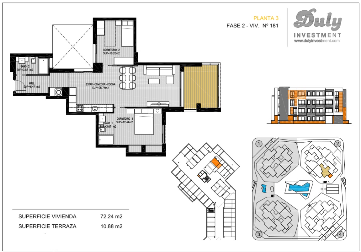 Sold - SOLD-2 Bedroom 2 Bathroom Top Floor Corner Apartment in Villamartin - Amanecer VI - Alicante