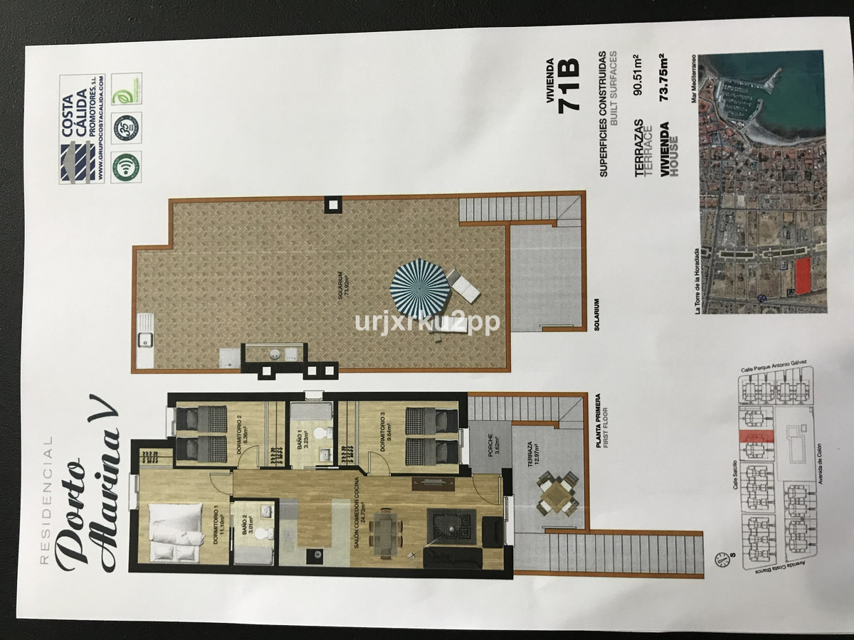 For sale - 3 Bedroom 2 Bathroom Apartment - Top Floor Apartment in Pilar de la Horadada - Torre de la Horadada  - Alicante