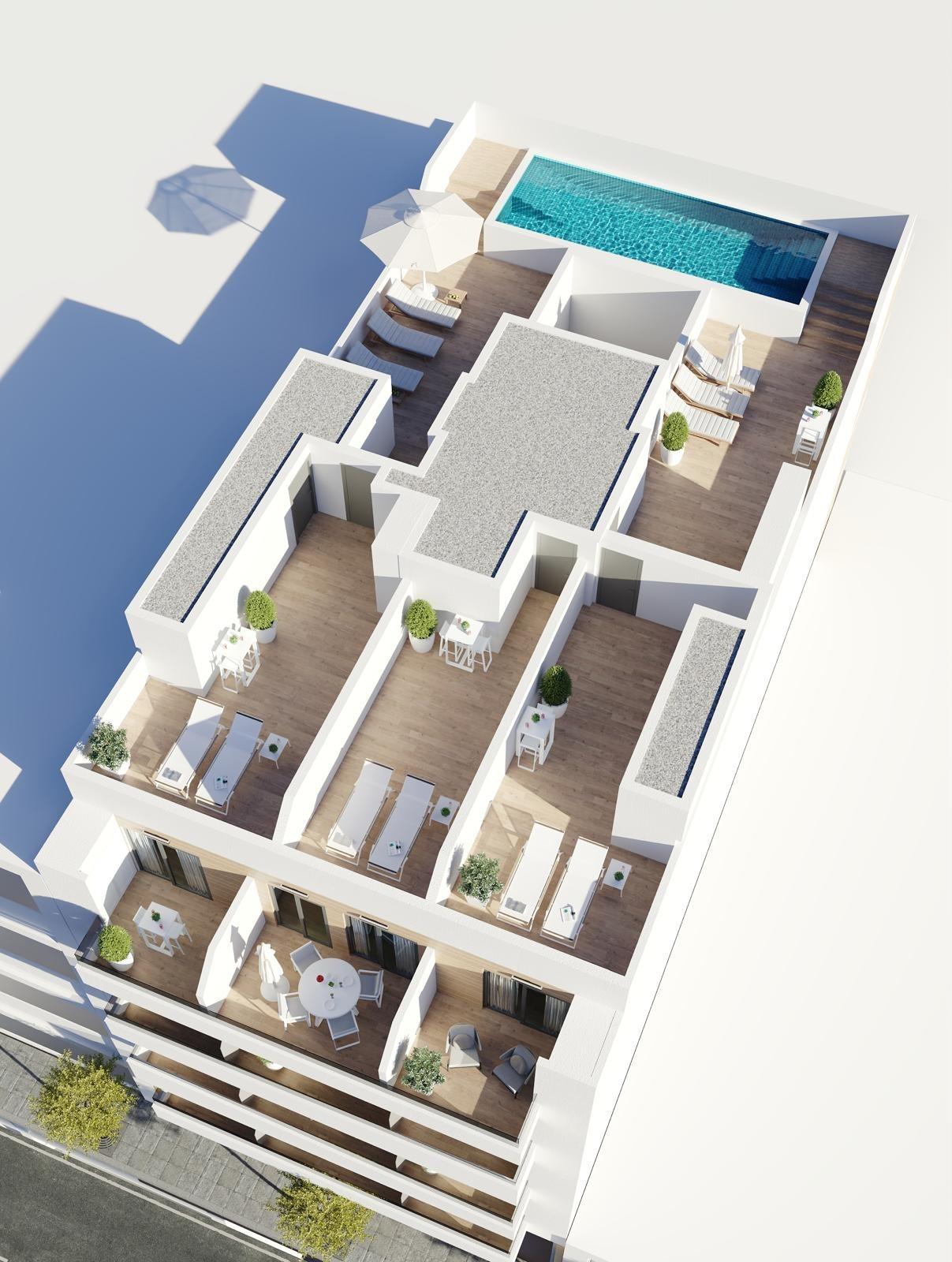 For sale - 3 Bedroom 2 Bathroom Penthouse in Torrevieja - Centro  - Alicante