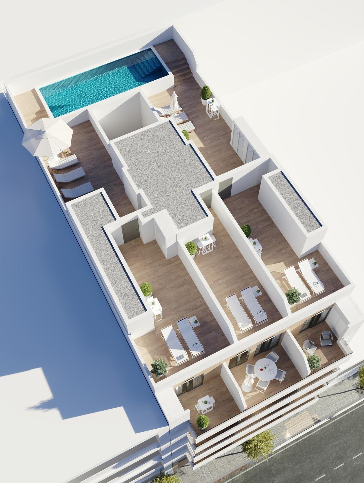 For sale - 3 Bedroom 2 Bathroom Penthouse in Torrevieja - Centro  - Alicante