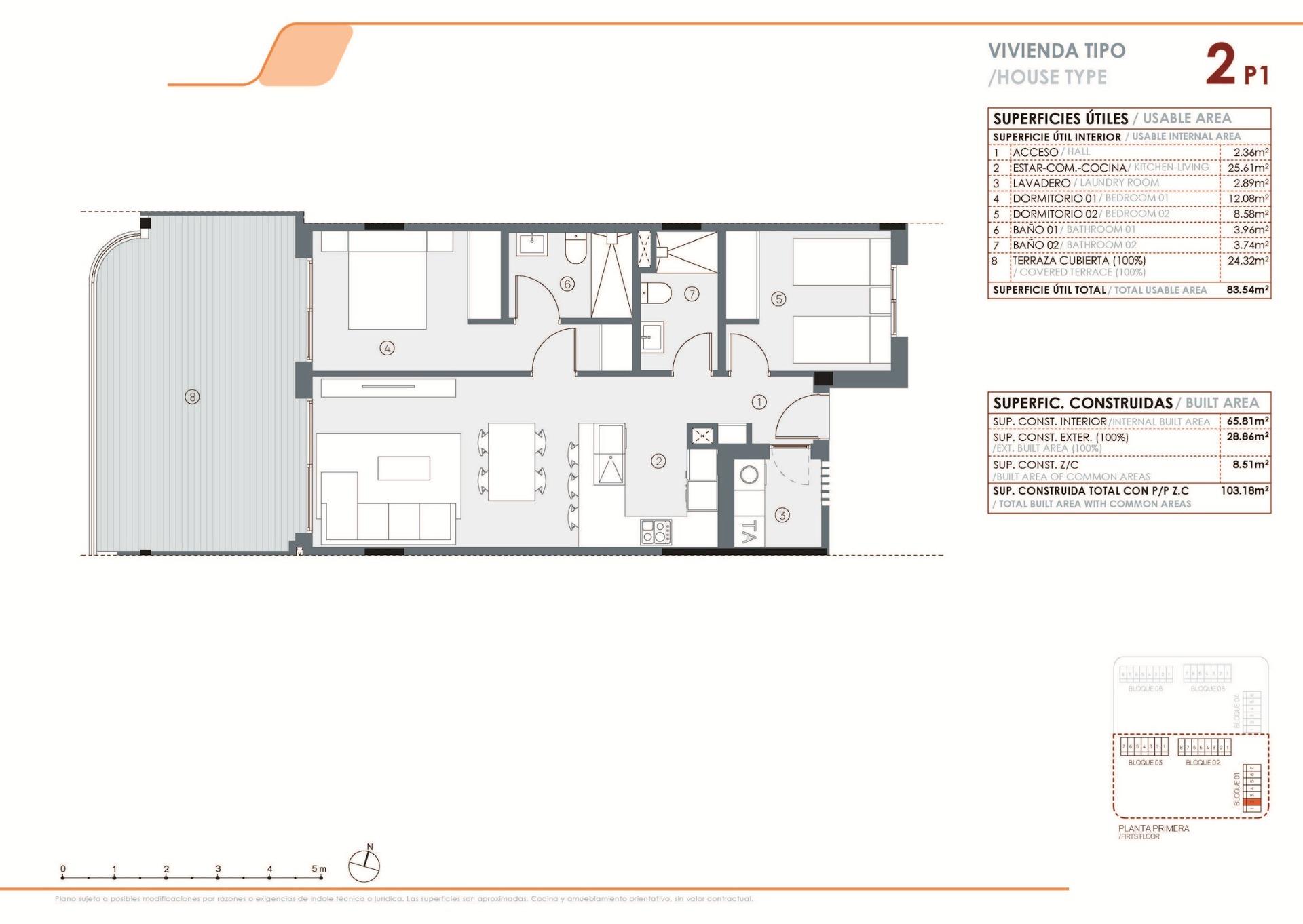 For sale - 2 Bedroom 2 Bathroom Apartment in Torrevieja - La Hoya  - Alicante