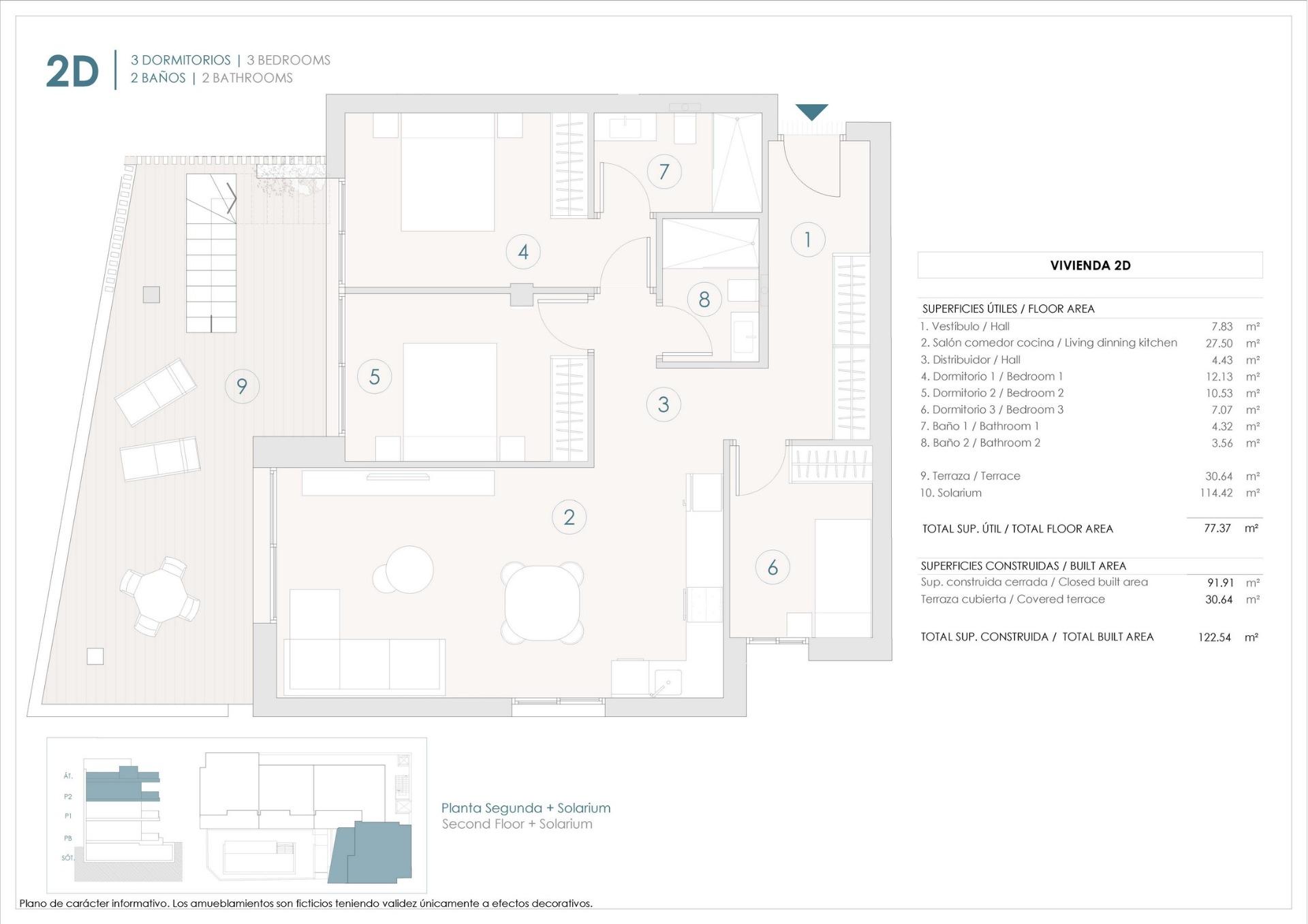 For sale - 3 Bedroom 2 Bathroom Penthouse in Benijofar - Pueblo  - Alicante