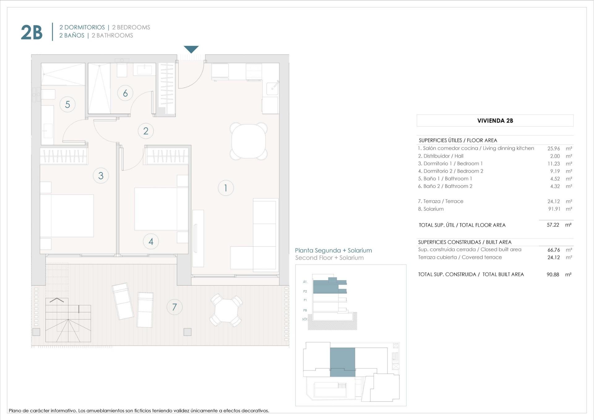 For sale - 2 Bedroom 2 Bathroom Penthouse in Benijofar - Pueblo  - Alicante