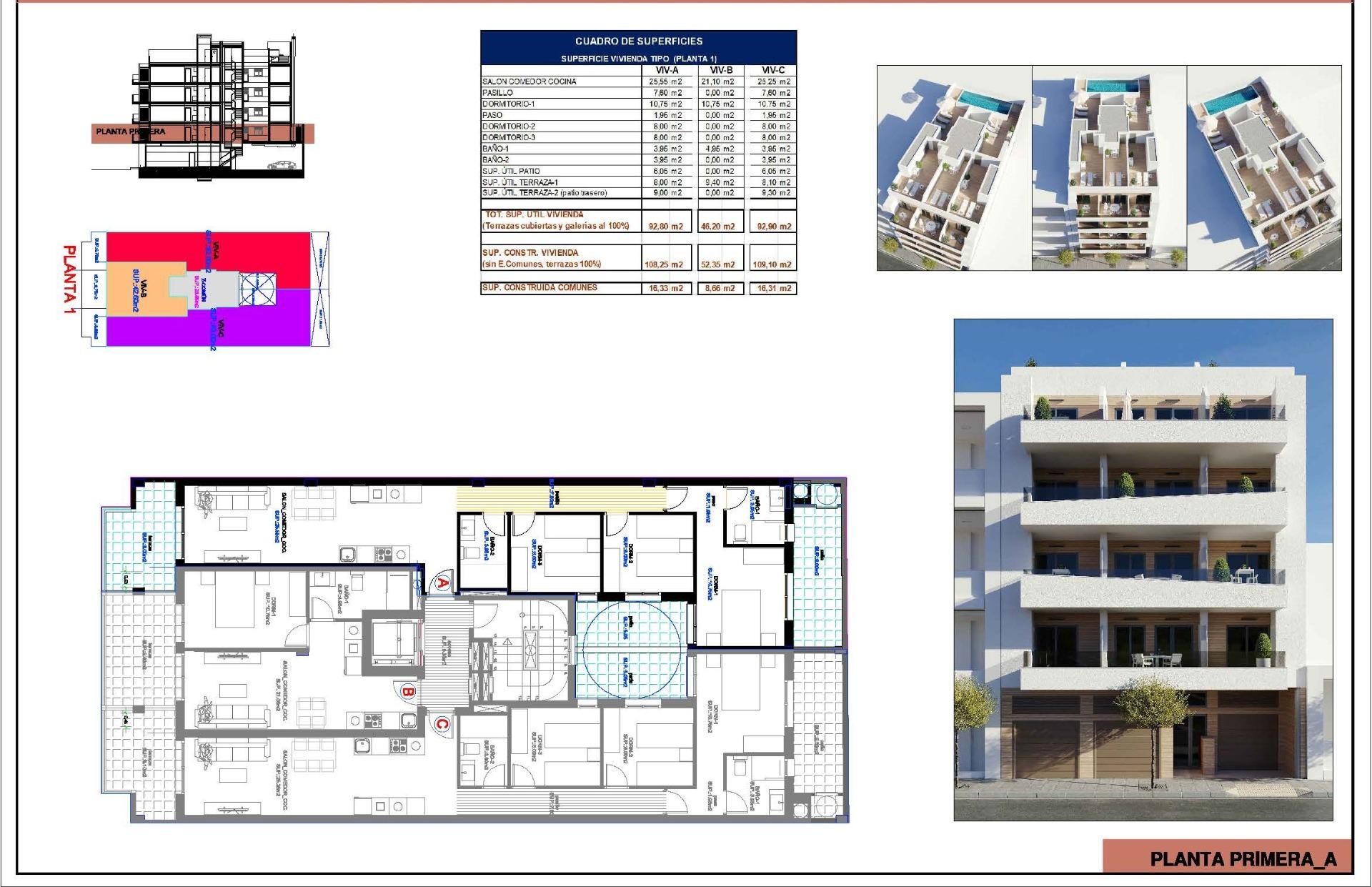 For sale - 1 Bedroom 1 Bathroom Apartment in Torrevieja - Centro  - Alicante