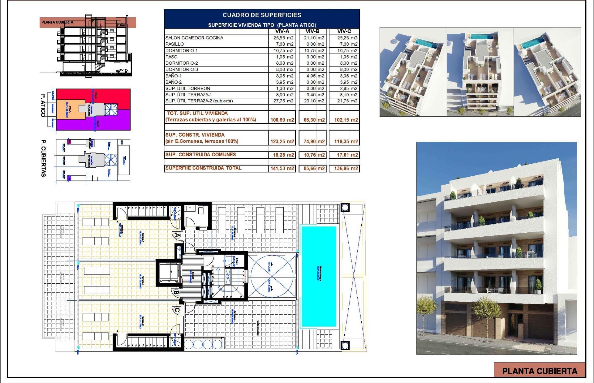 For sale - 3 Bedroom 2 Bathroom Apartment in Torrevieja - Centro  - Alicante