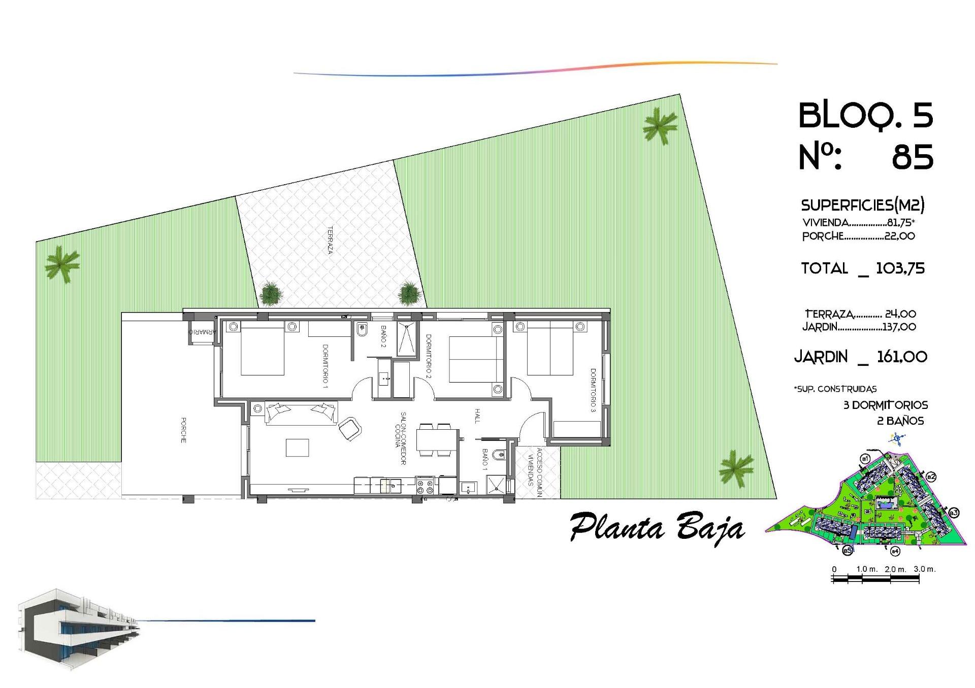 For sale - 3 Bedroom 2 Bathroom Apartment in Guardamar del Segura - El Raso  - Alicante