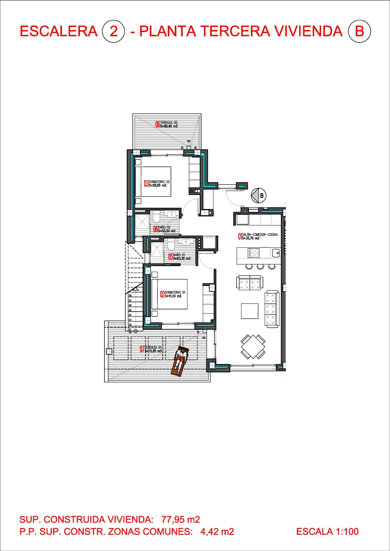 For sale - 2 Bedroom 2 Bathroom Penthouse in Torrevieja - Aguas Nuevas  - Alicante