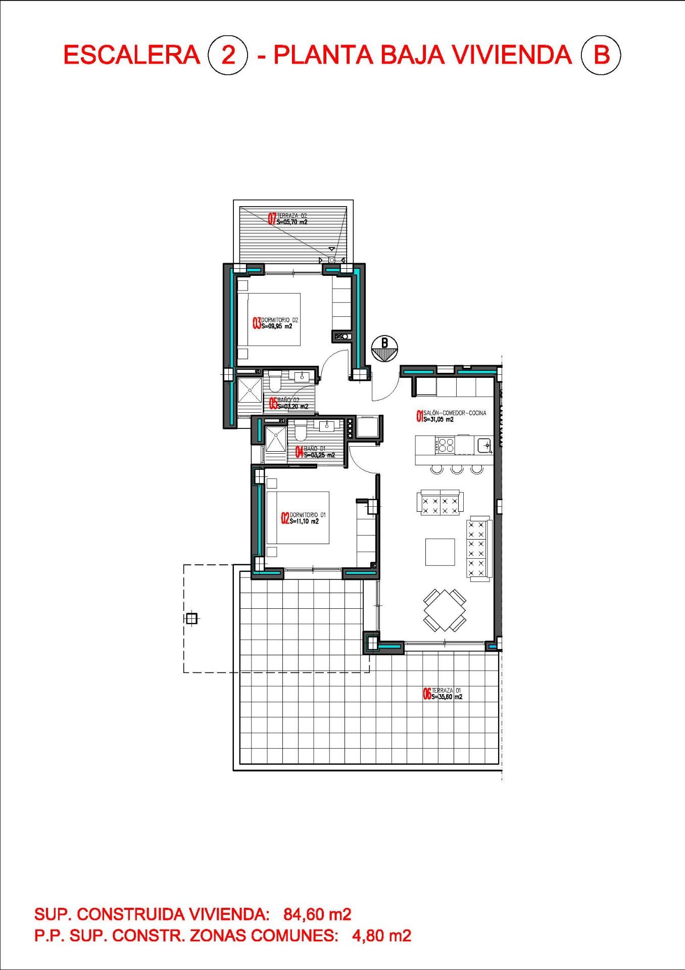 For sale - 2 Bedroom 2 Bathroom Apartment in Torrevieja - Aguas Nuevas  - Alicante