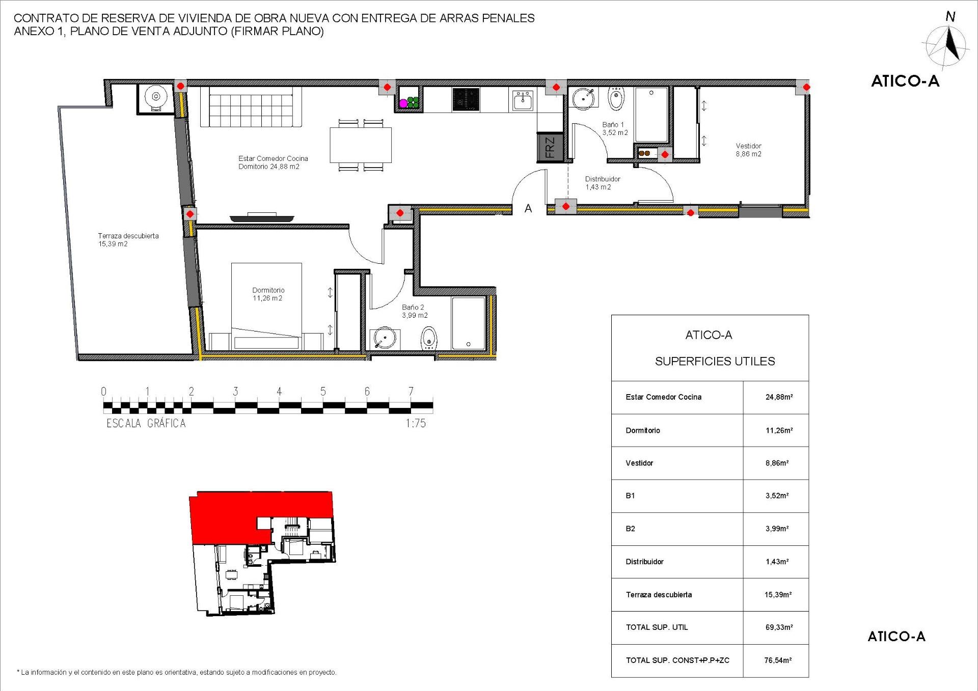 For sale - 2 Bedroom 2 Bathroom Penthouse in Torrevieja - Centro  - Alicante