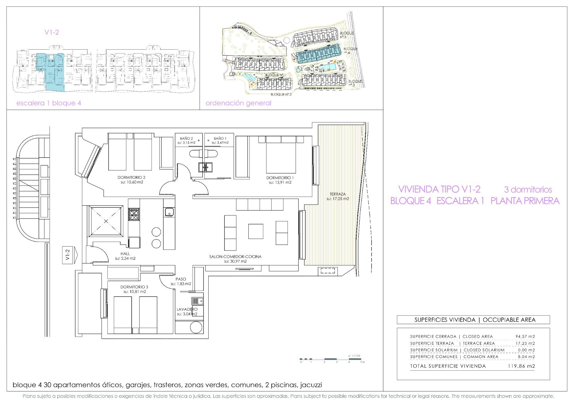 For sale - 3 Bedroom 2 Bathroom Apartment in Orihuela Costa - Playa Flamenca  - Alicante