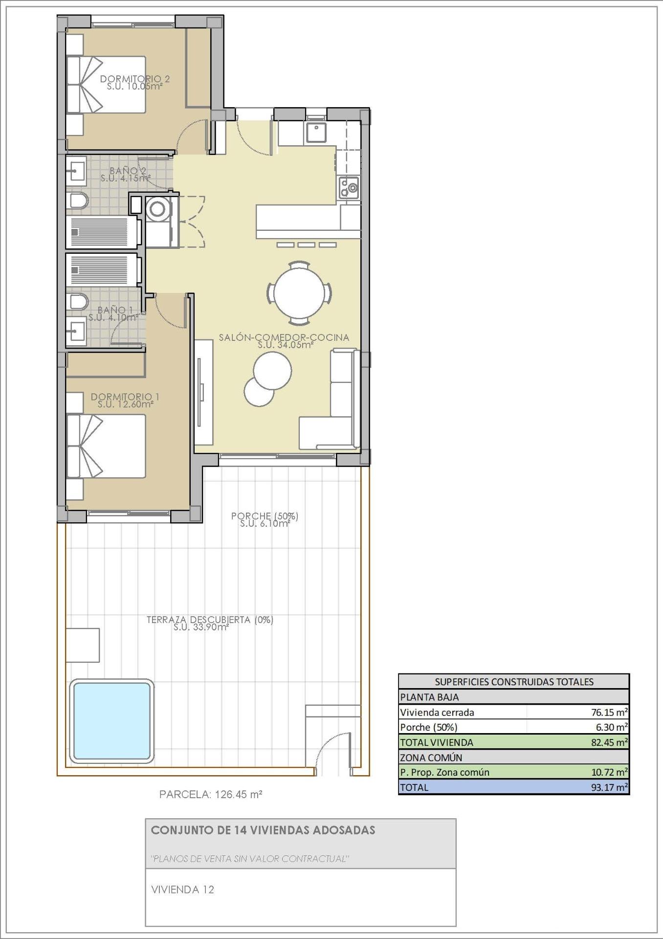 For sale - 2 Bedroom 2 Bathroom Bungalow in Rojales - Pueblo  - Alicante