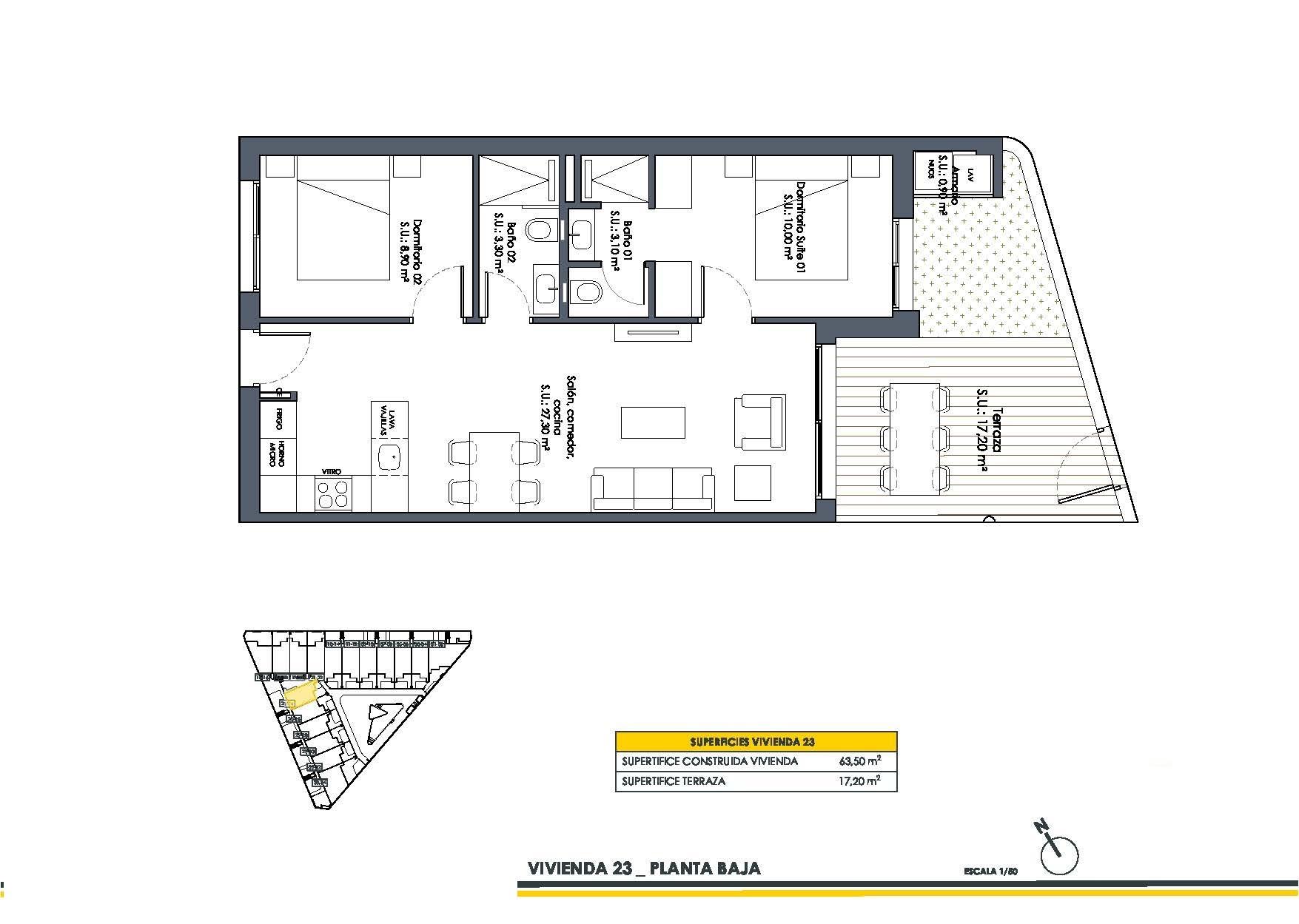 For sale - 2 Bedroom 2 Bathroom Bungalow in San Fulgencio - Pueblo  - Alicante