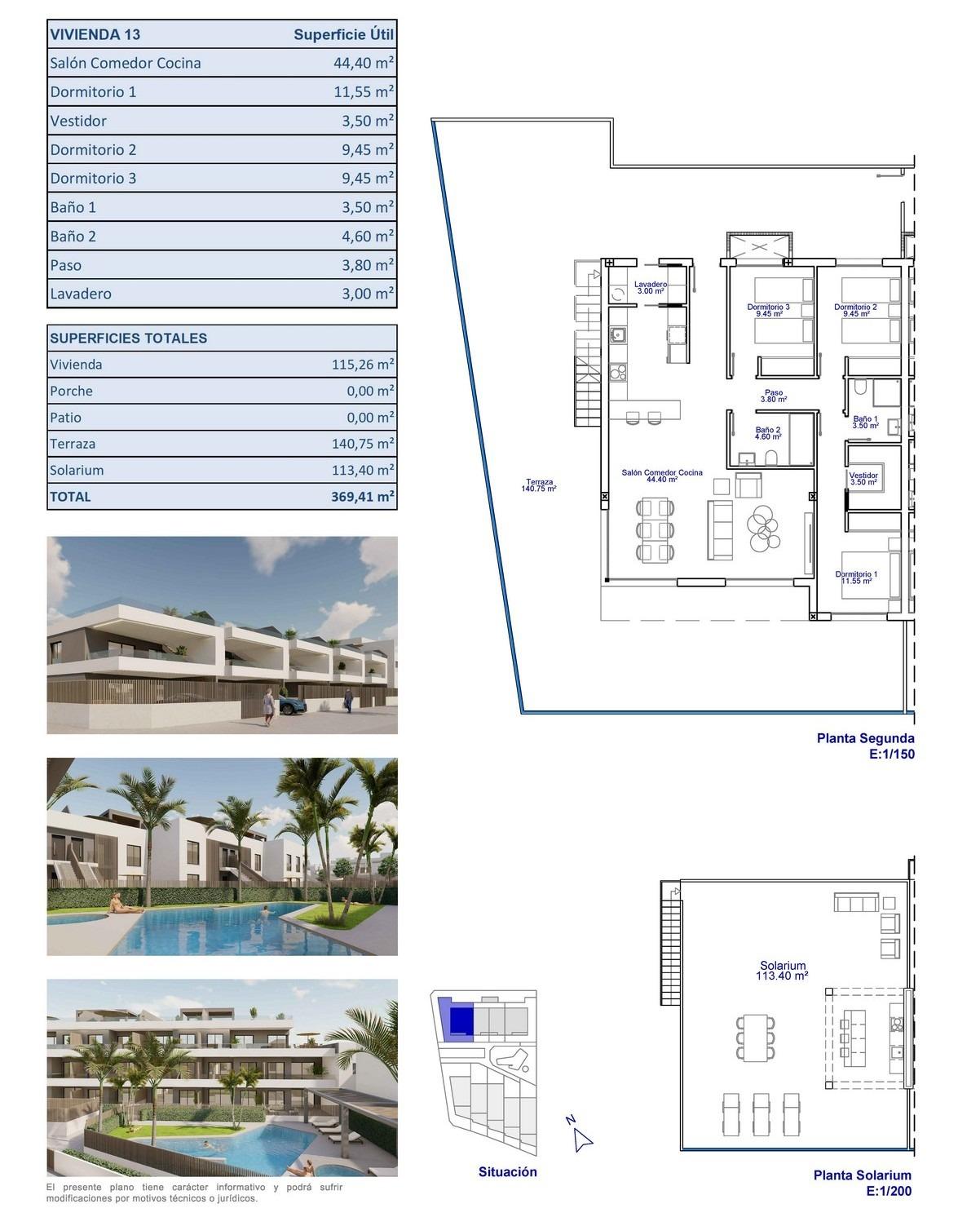 For sale - 3 Bedroom 2 Bathroom Penthouse in Pilar de La Horadada - pueblo  - Alicante