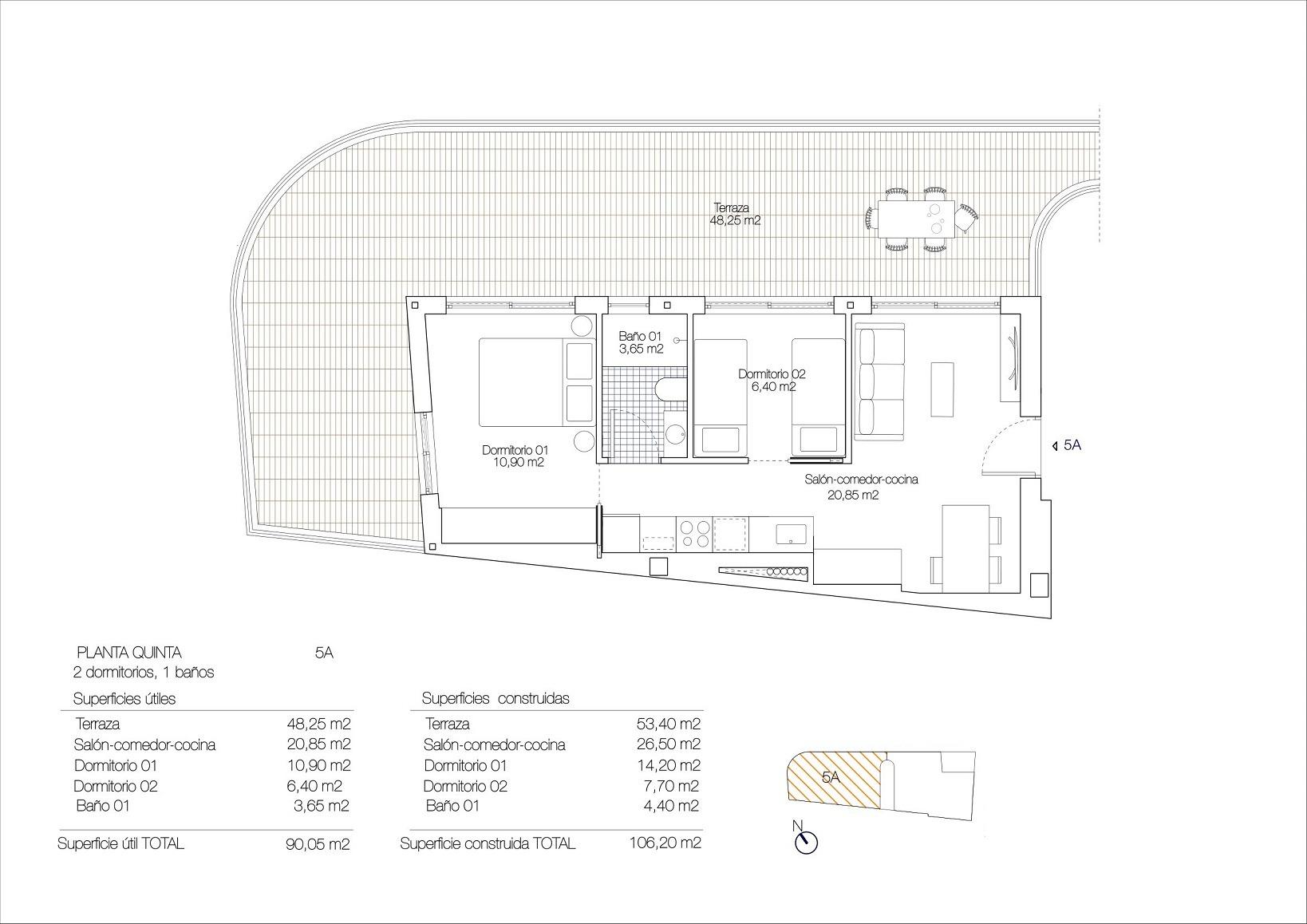 For sale - 2 Bedroom 2 Bathroom Penthouse in Torrevieja - Playa De Los Locos  - Alicante