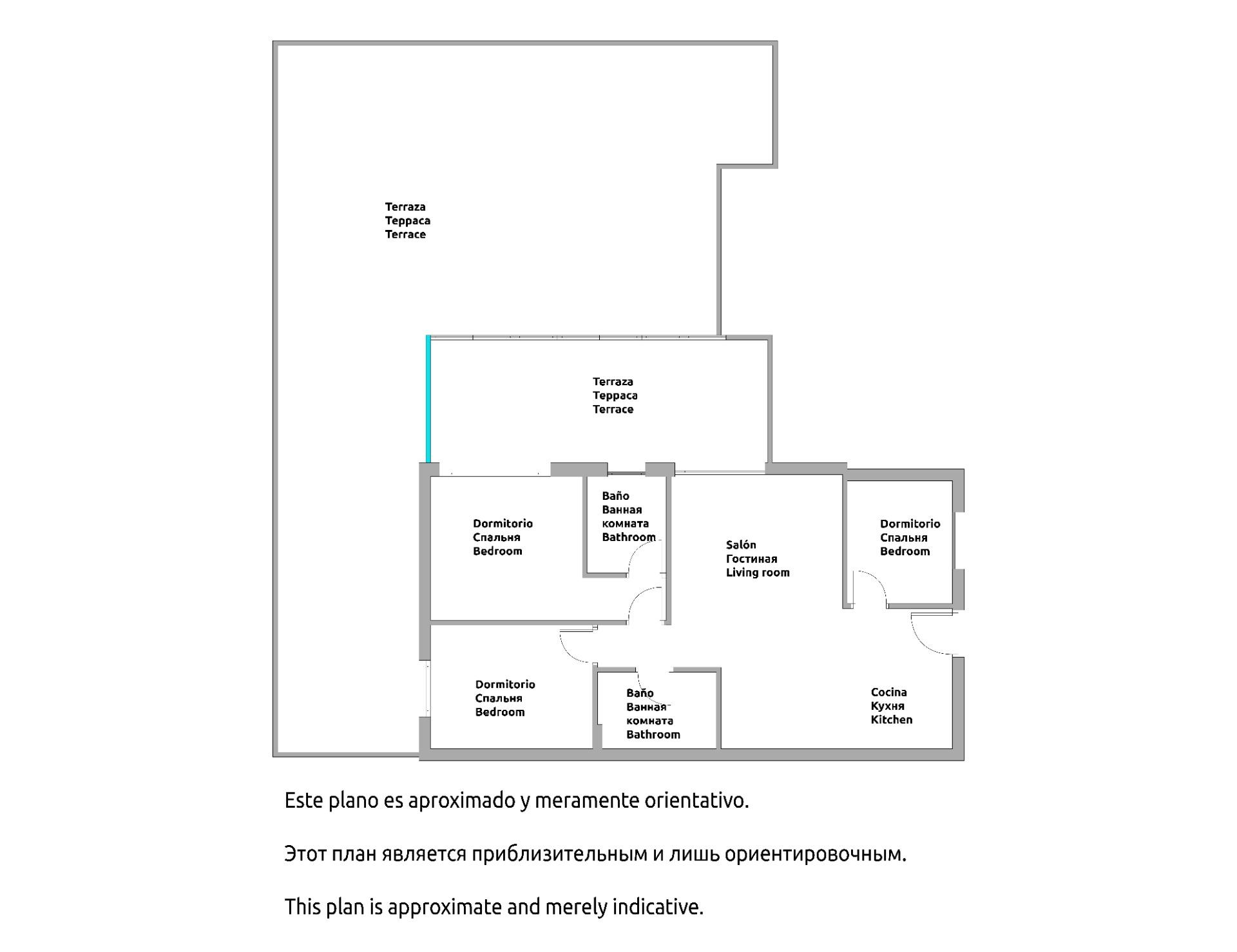 For sale - 3 Bedroom 2 Bathroom Apartment in Orihuela Costa - Los Dolses  - Alicante