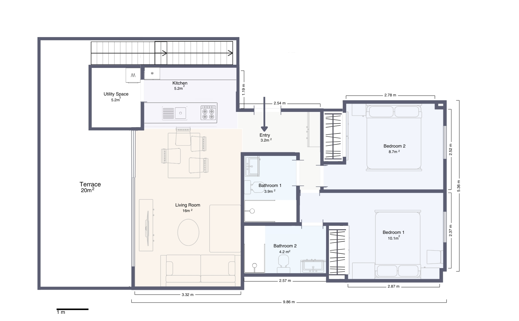 For sale - 2 Bedroom 2 Bathroom Apartment in Orihuela Costa - Costa Blanca  - Alicante