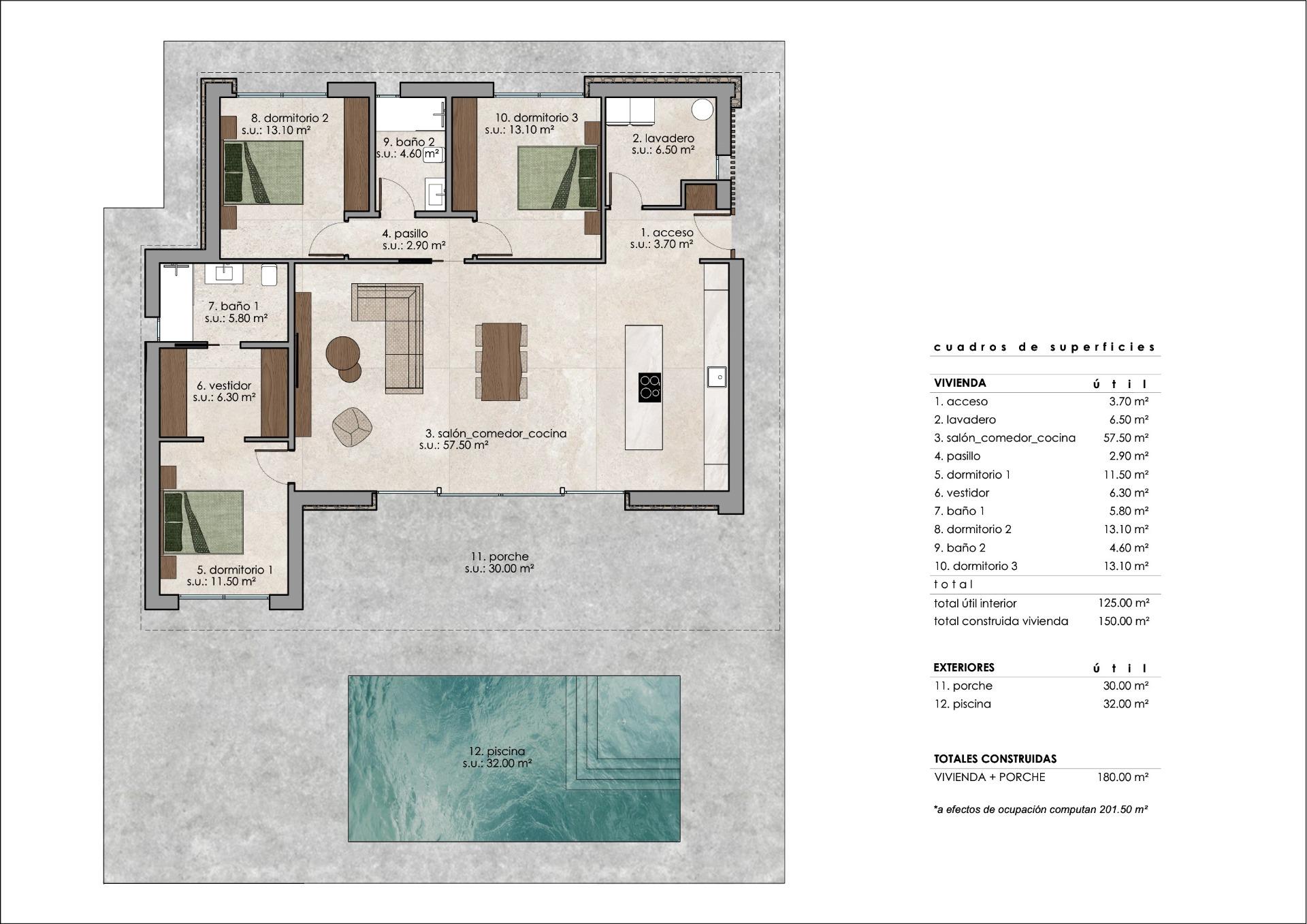 For sale - 3 Bedroom 2 Bathroom Villa in Pinoso - Lel  - Alicante