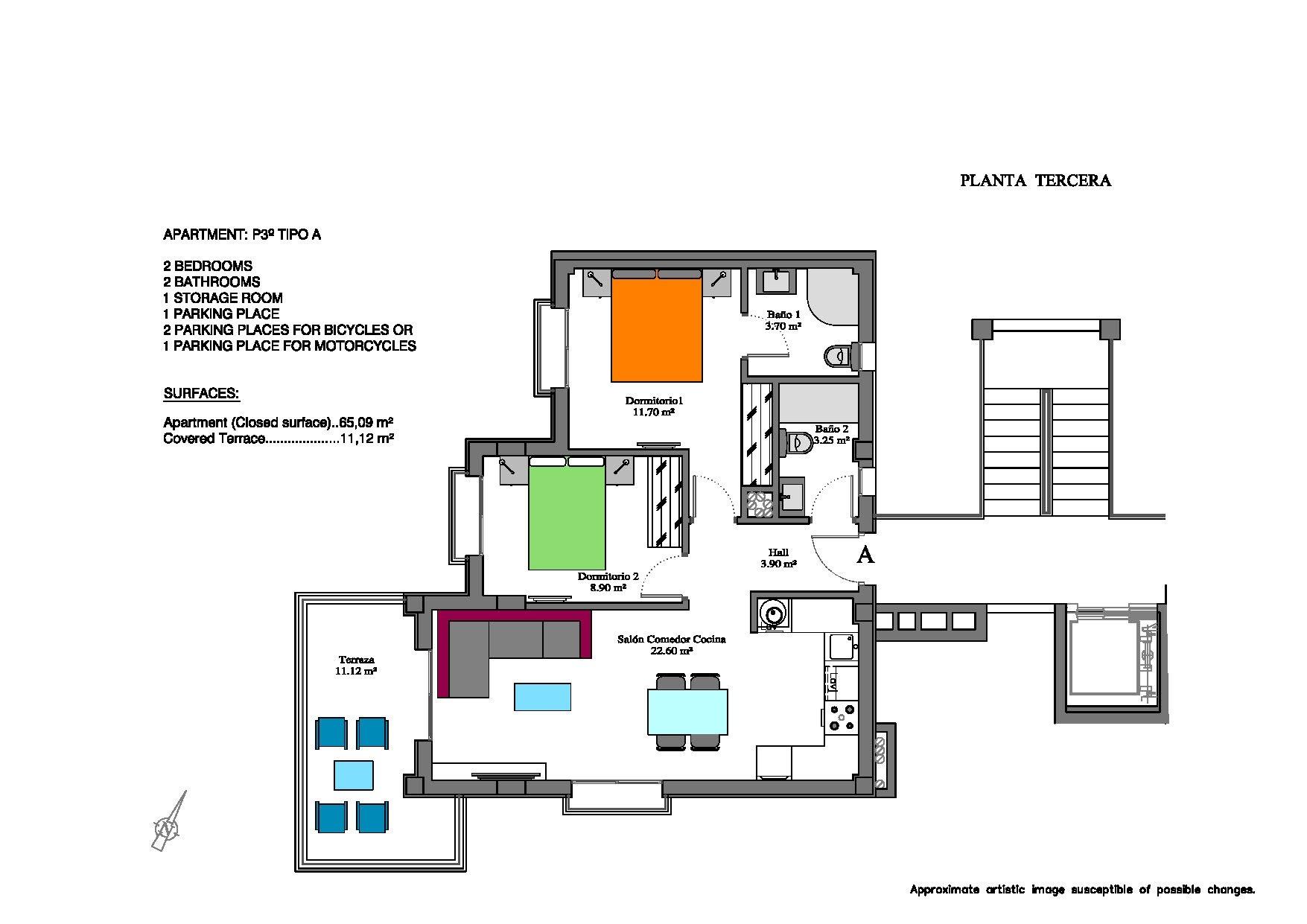 For sale - 2 Bedroom 2 Bathroom Penthouse in Orihuela Costa - Las Filipinas  - Alicante