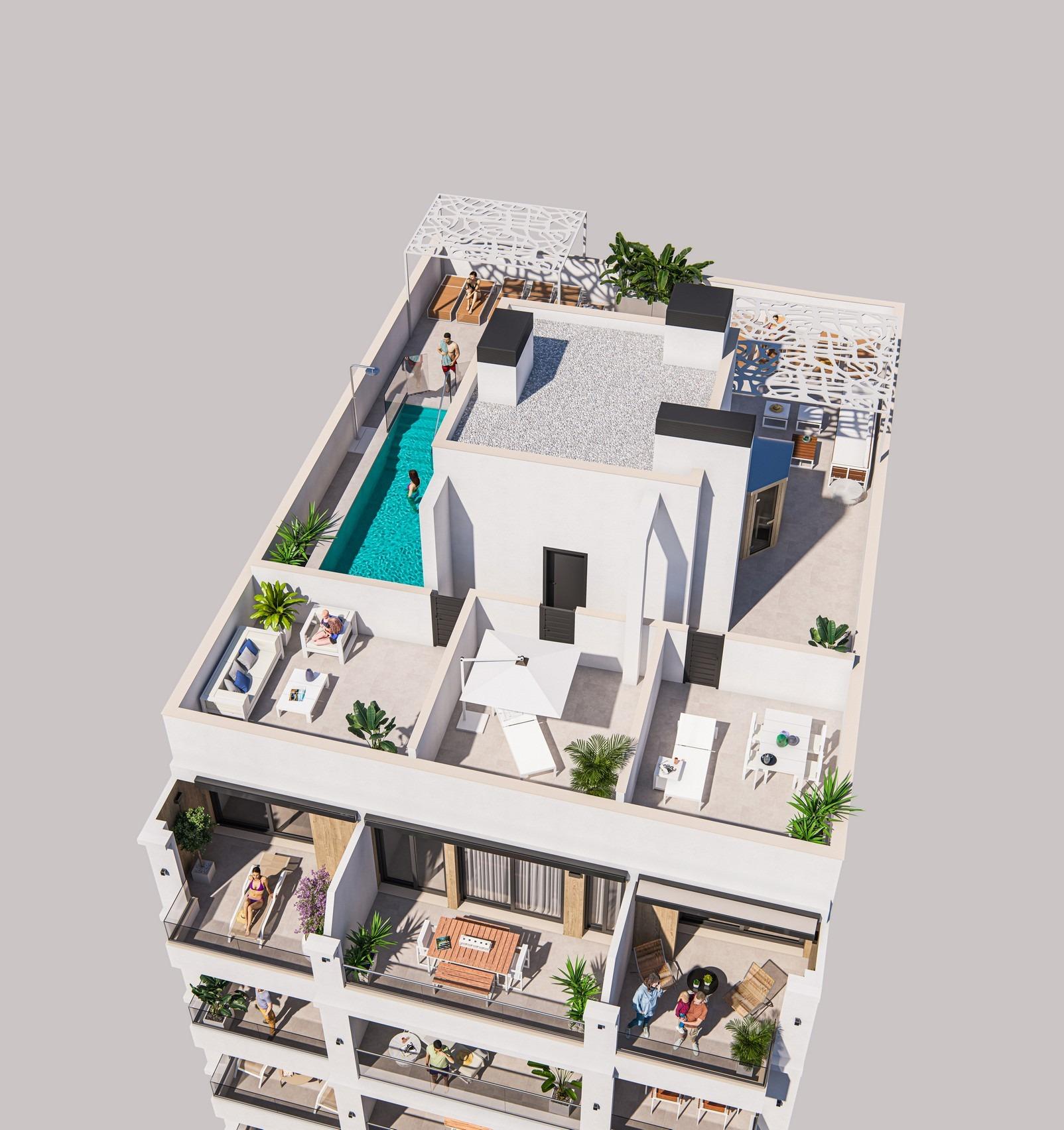 For sale - 2 Bedroom 2 Bathroom Apartment in Torrevieja - Playa de El Cura  - Alicante
