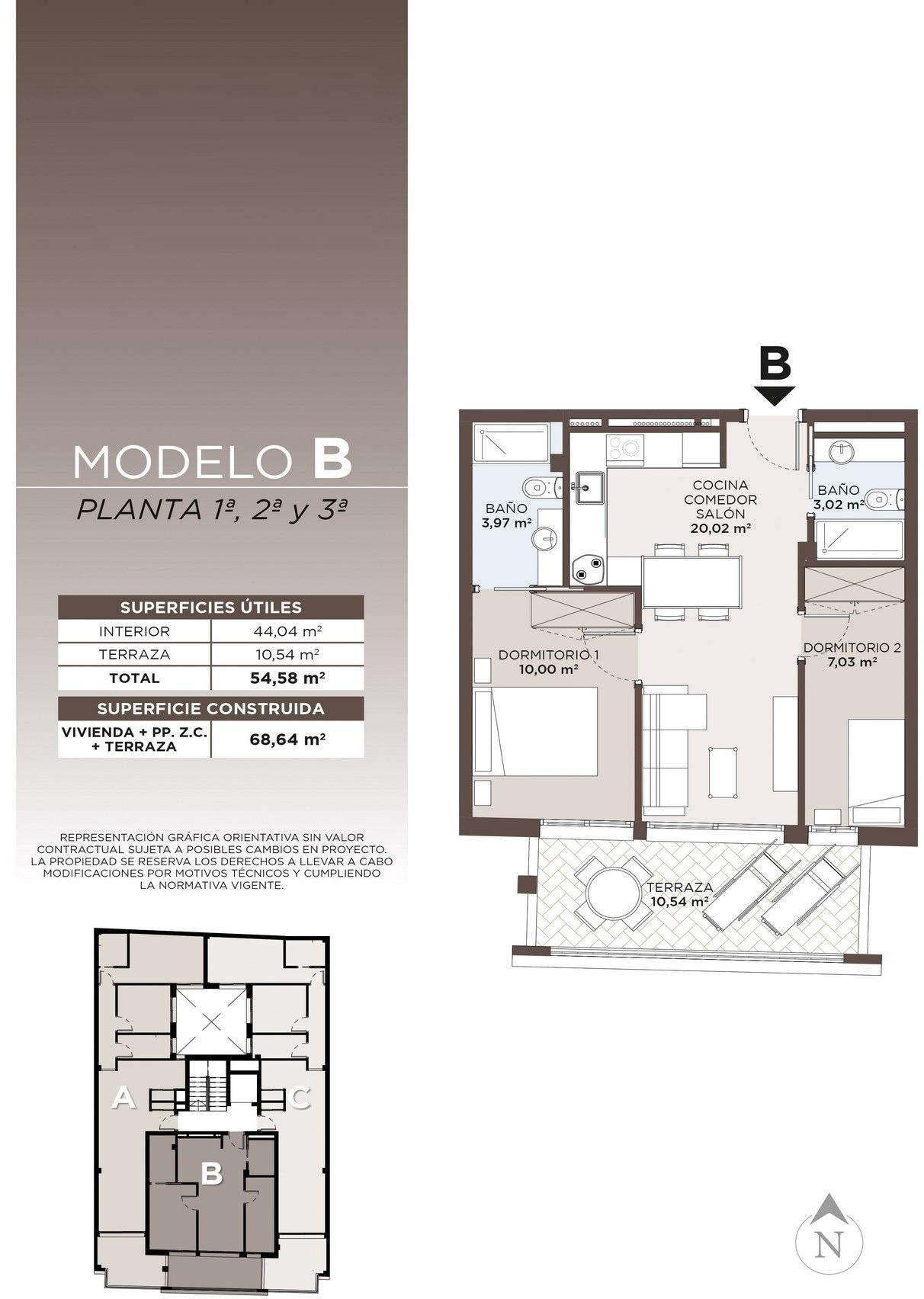 For sale - 2 Bedroom 2 Bathroom Apartment in Torrevieja - Playa de El Cura  - Alicante