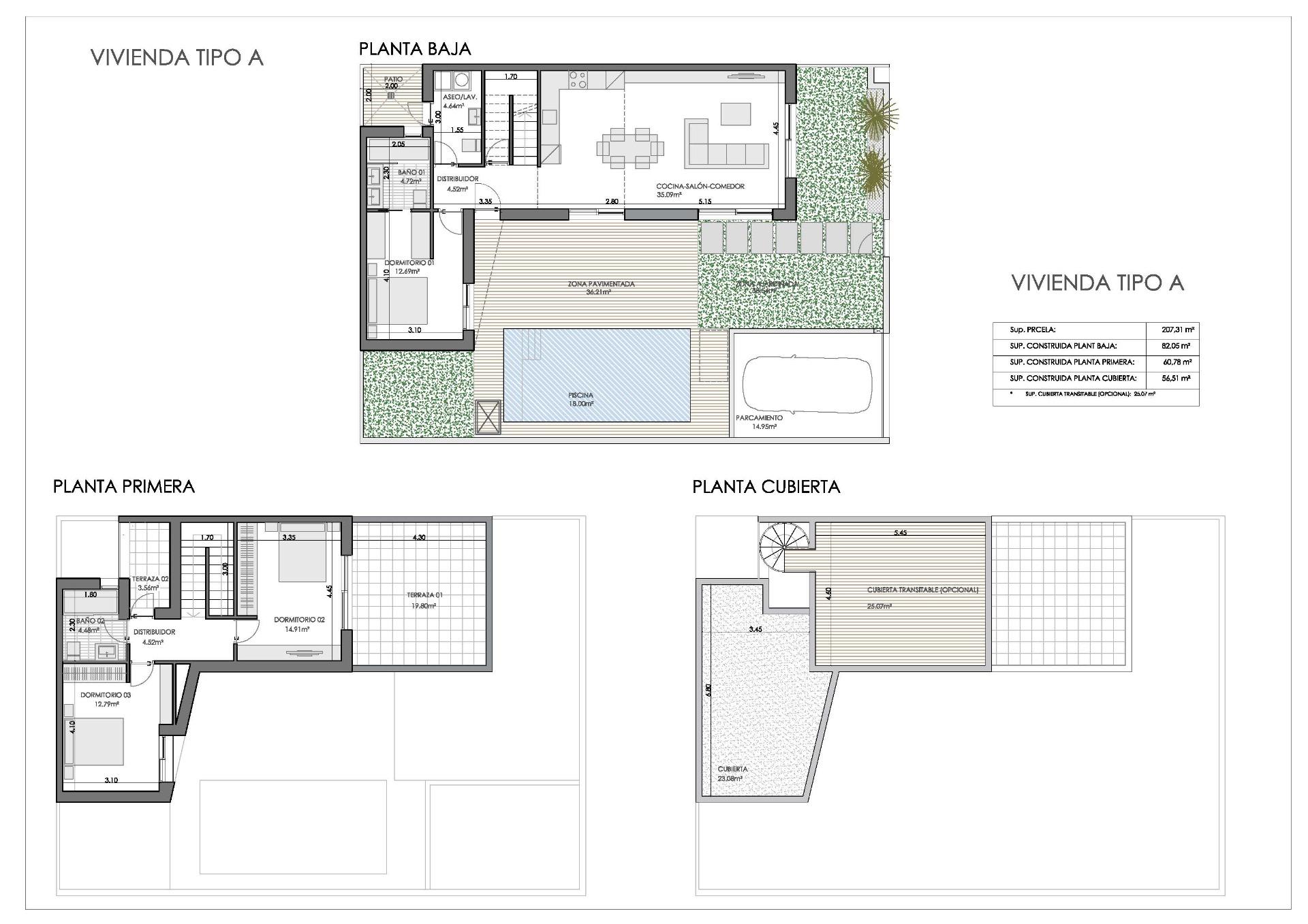 For sale - 3 Bedroom 2 Bathroom Quad House in Bigastro - Loma Alta  - Alicante