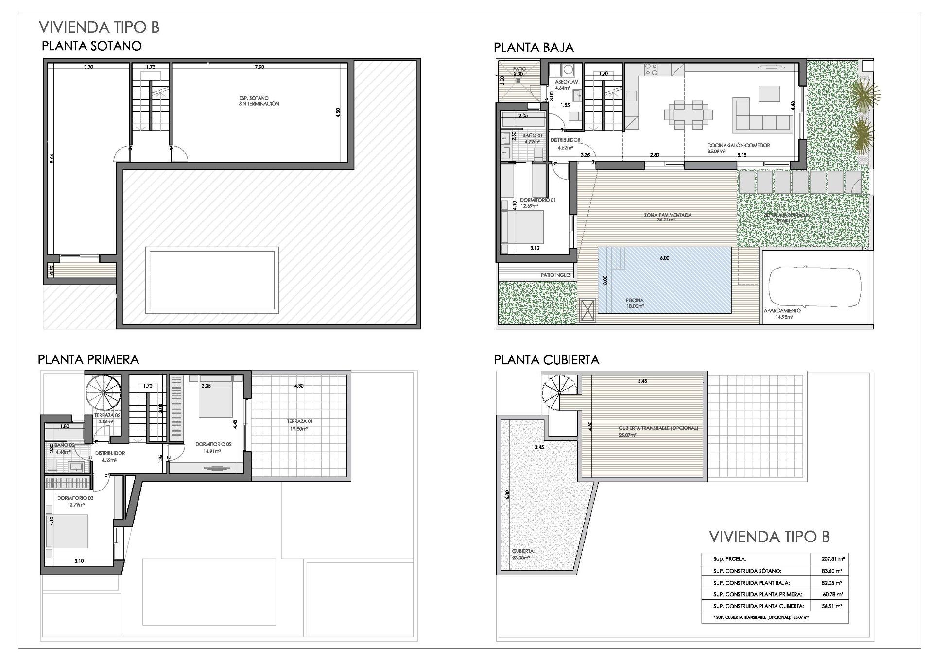 For sale - 3 Bedroom 2 Bathroom Quad House in Bigastro - Loma Alta  - Alicante