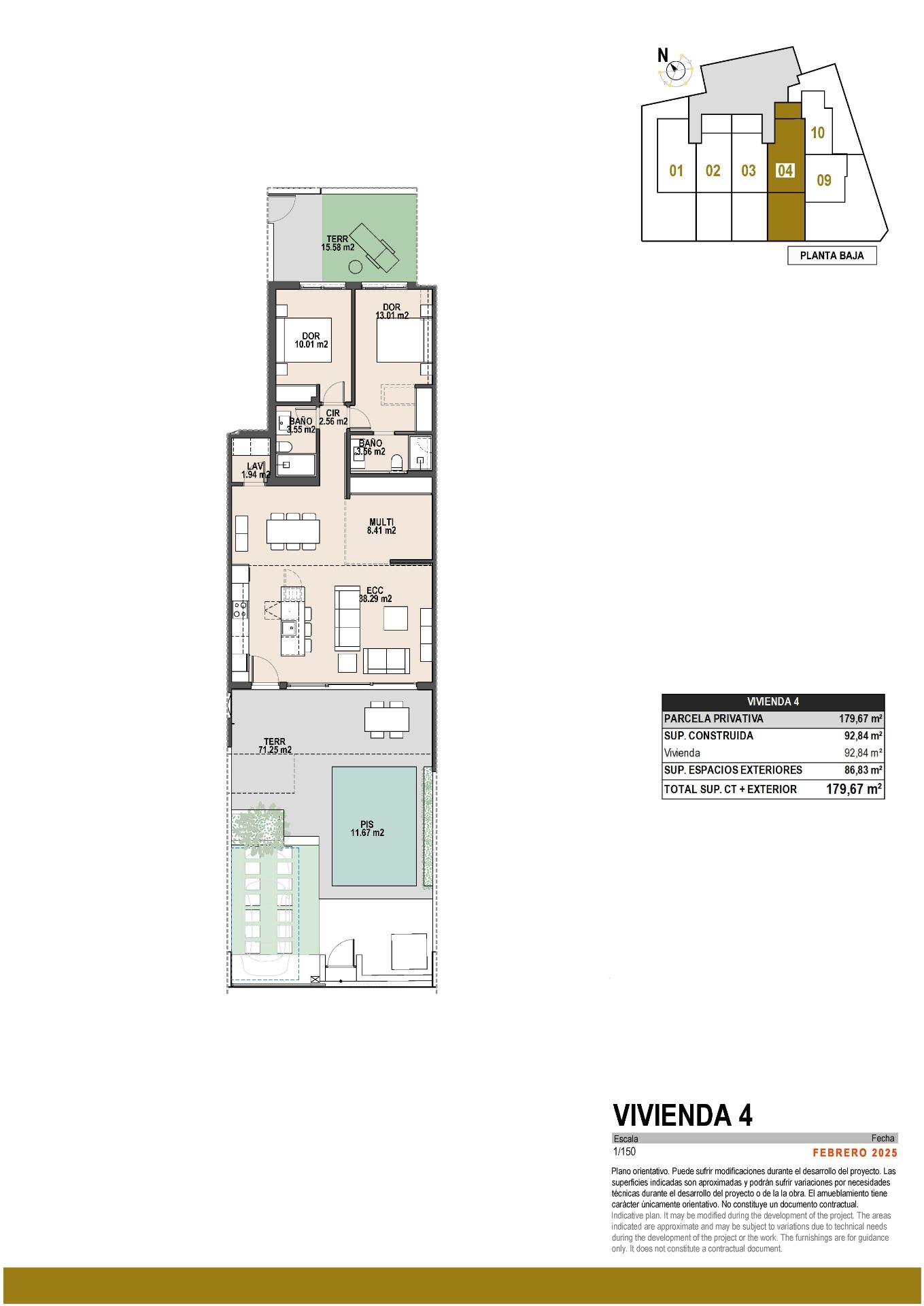For sale - 3 Bedroom 2 Bathroom Bungalow in Pilar de La Horadada - parques de Andromeda  - Alicante